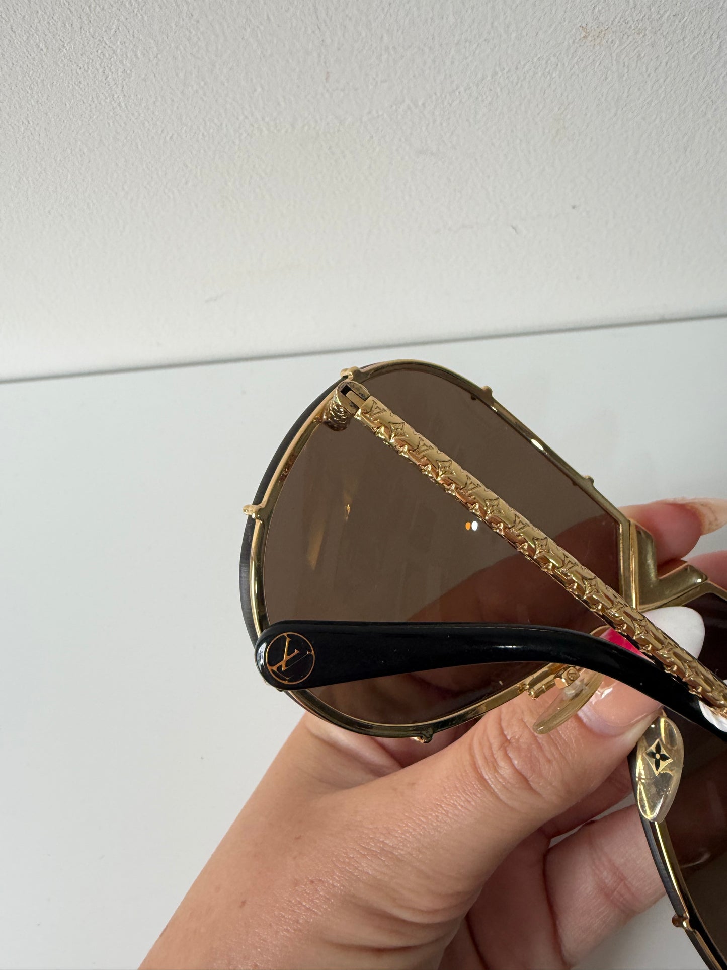 Preloved, Gold Louis Vuitton Sunglasses