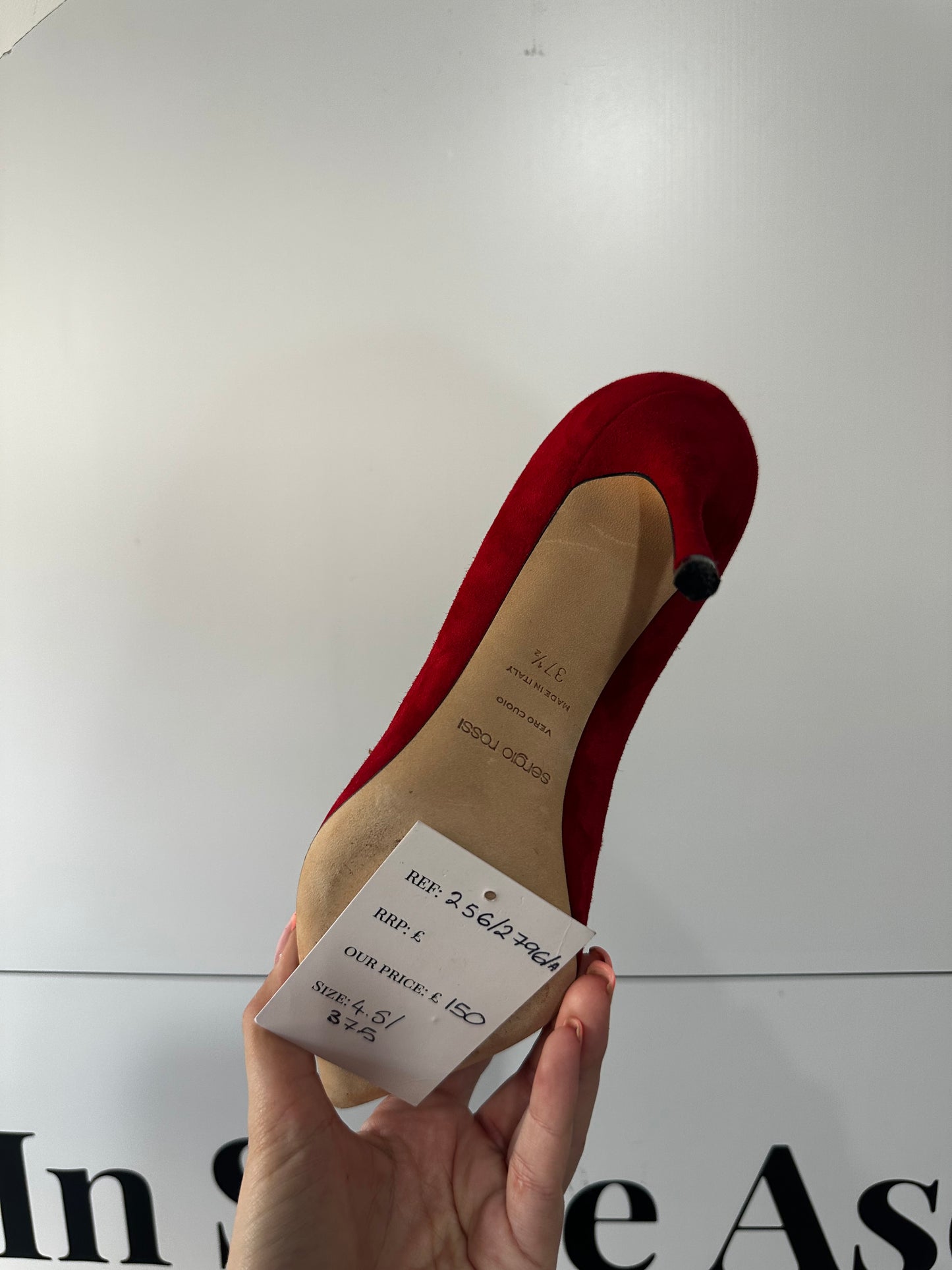 Red Sergio Rossi Heels, Size 37.5