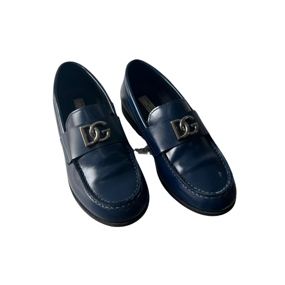 Dolce and Gabbana Navy Kids Loafers Age 5 6 In Style Ascot