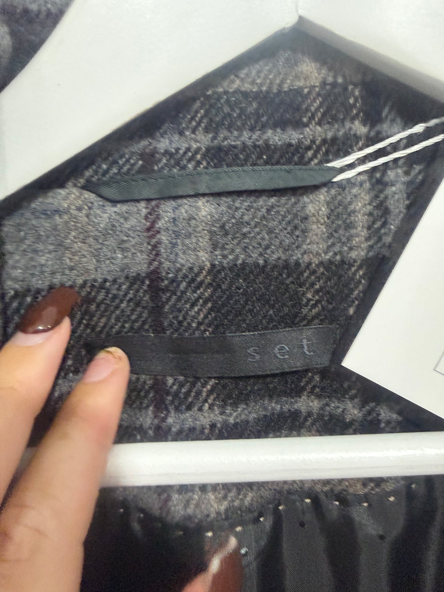 Check Set Jacket, Size 12