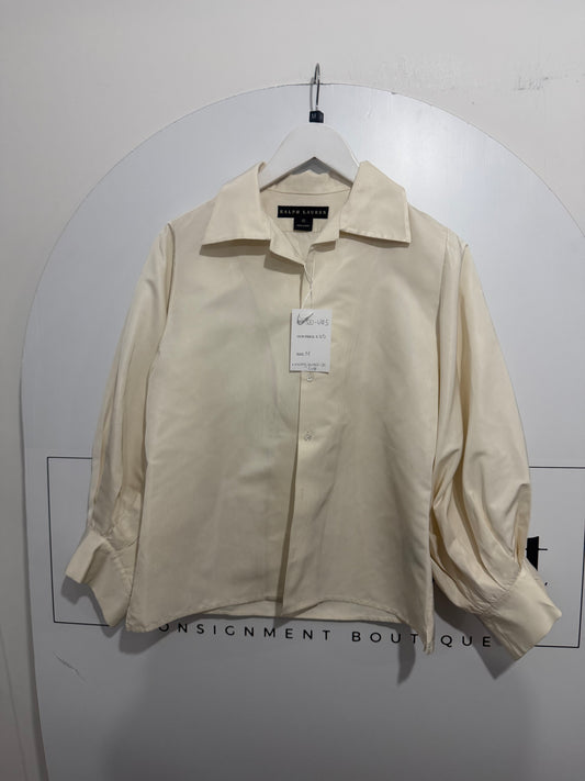 Cream Ralph Lauren Shirt, Size M
