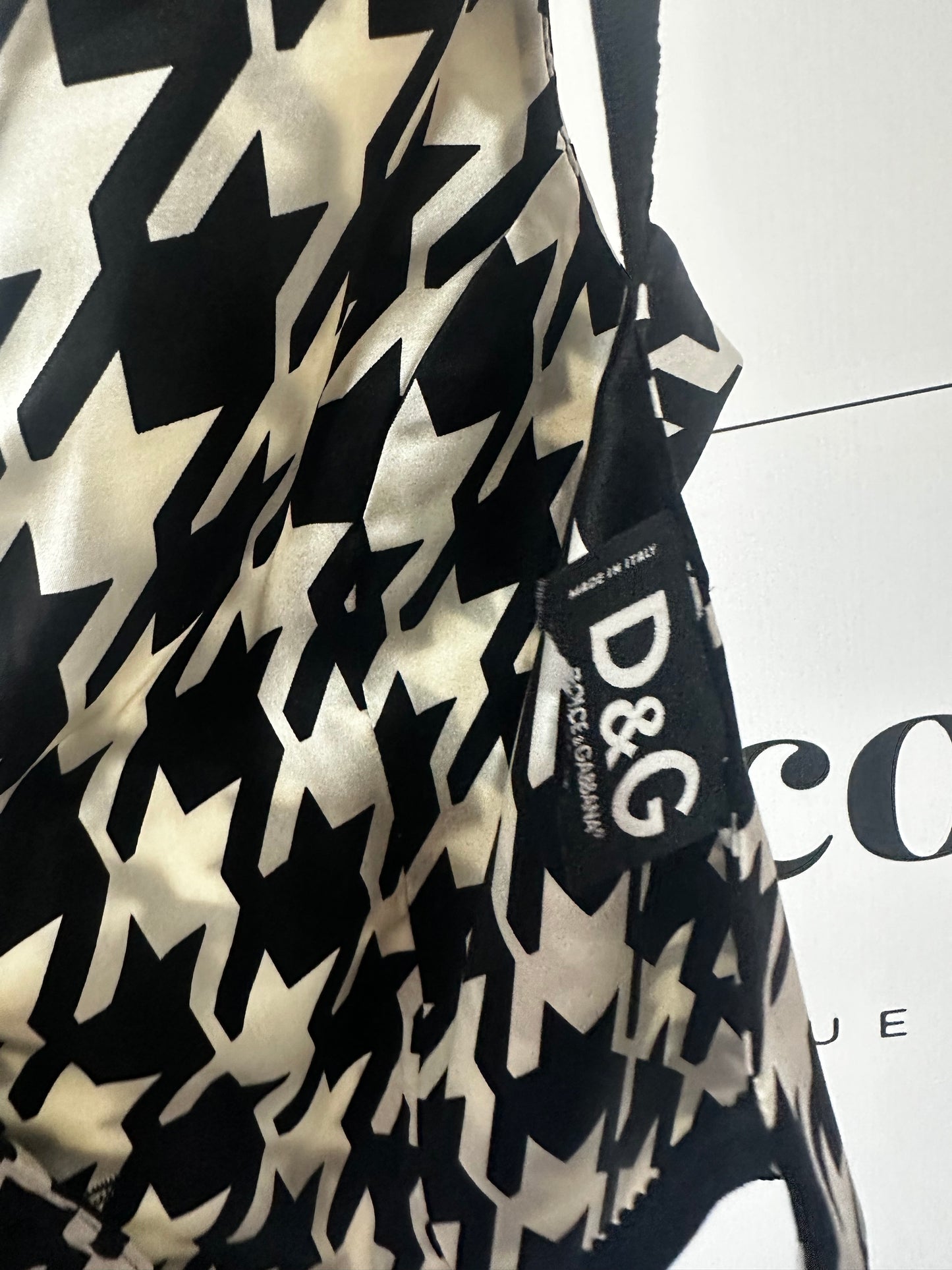Houndstooth D&G Vintage Top, Size Medium