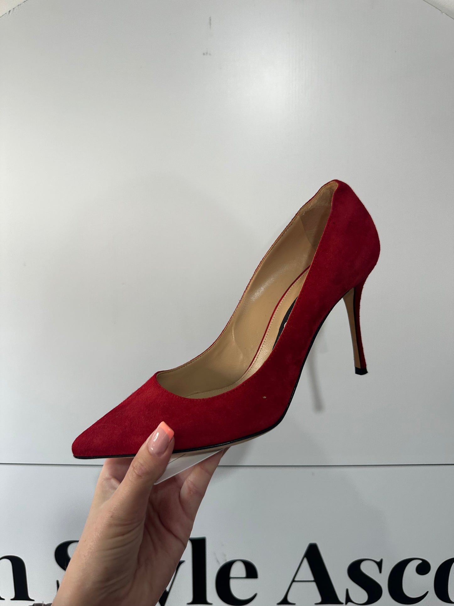 Red Sergio Rossi Heels, Size 37.5