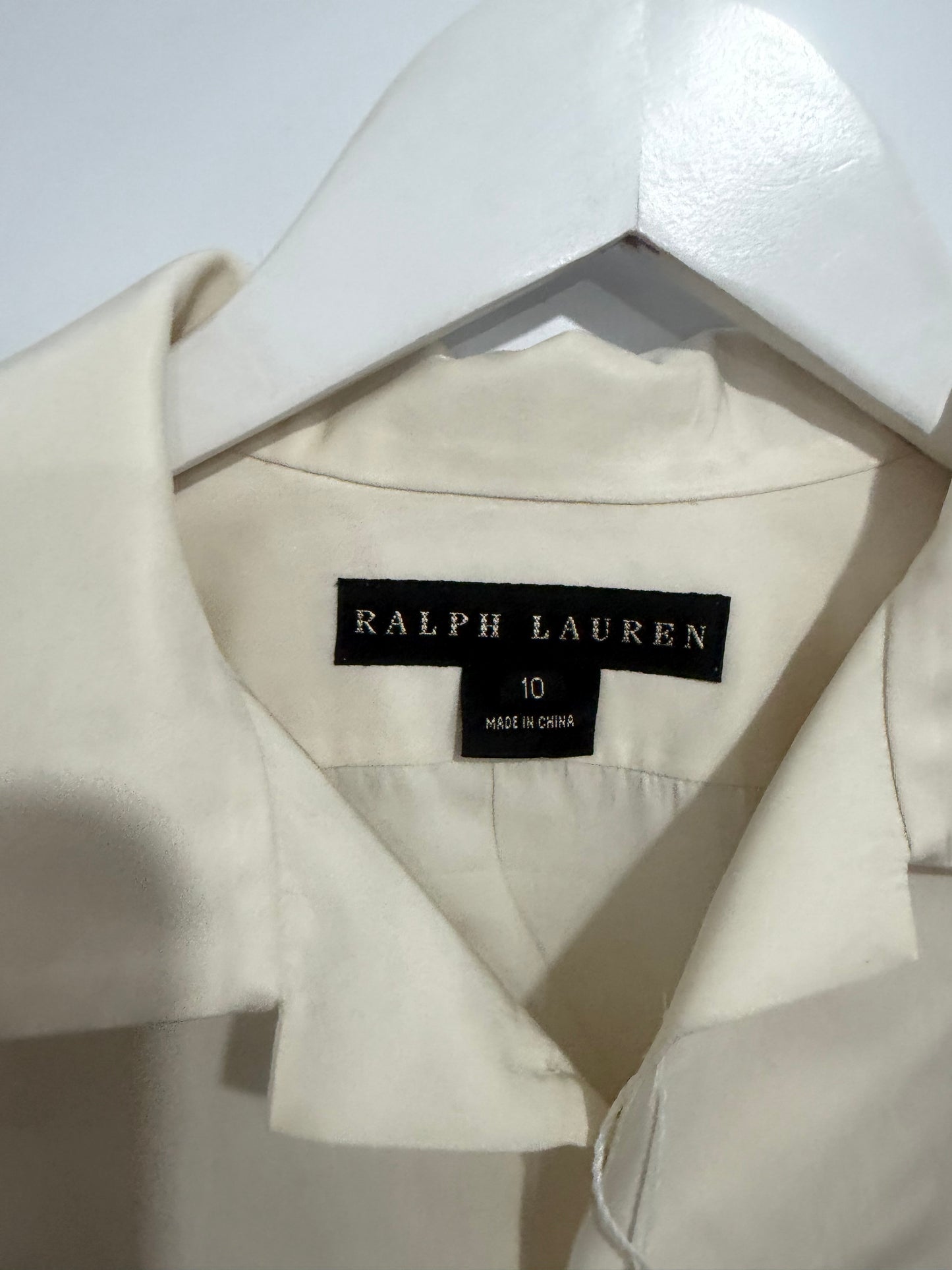 Cream Ralph Lauren Shirt, Size M