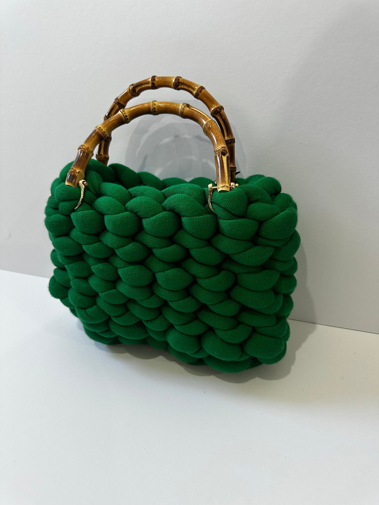 Green Woven Handbag