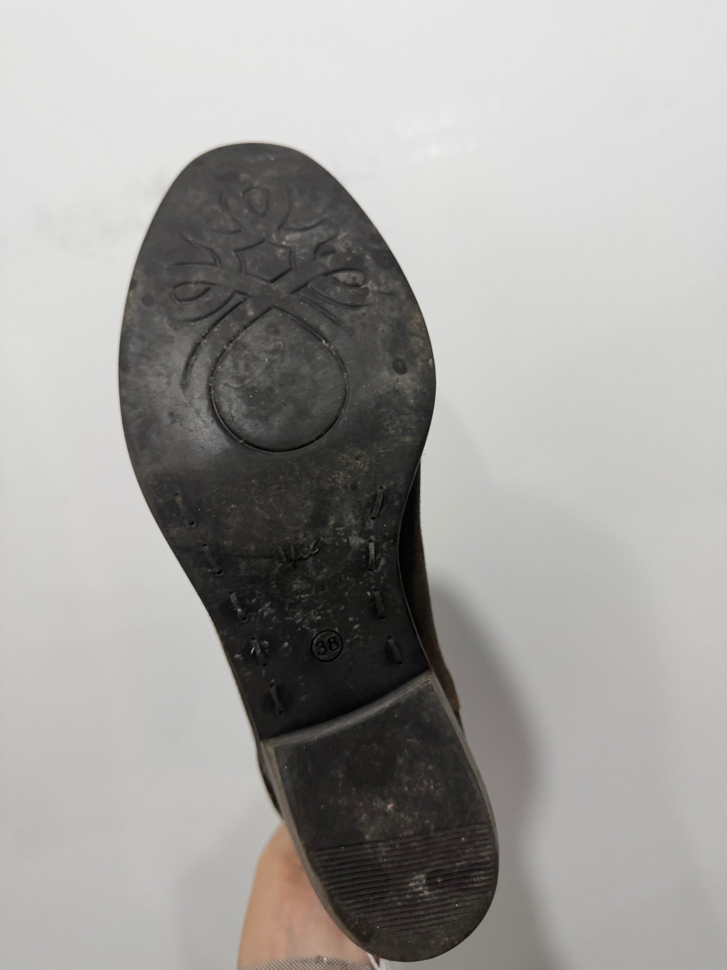 Brown Vic Mid Calf High Boots, Size 5