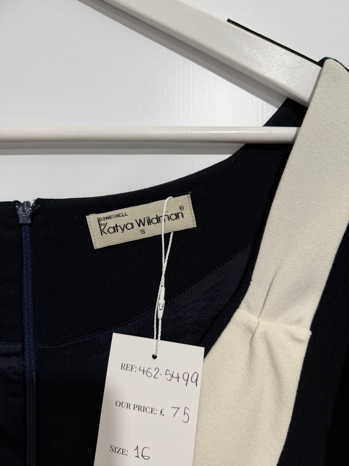 Navy Katya Wildman Dress, Size 16