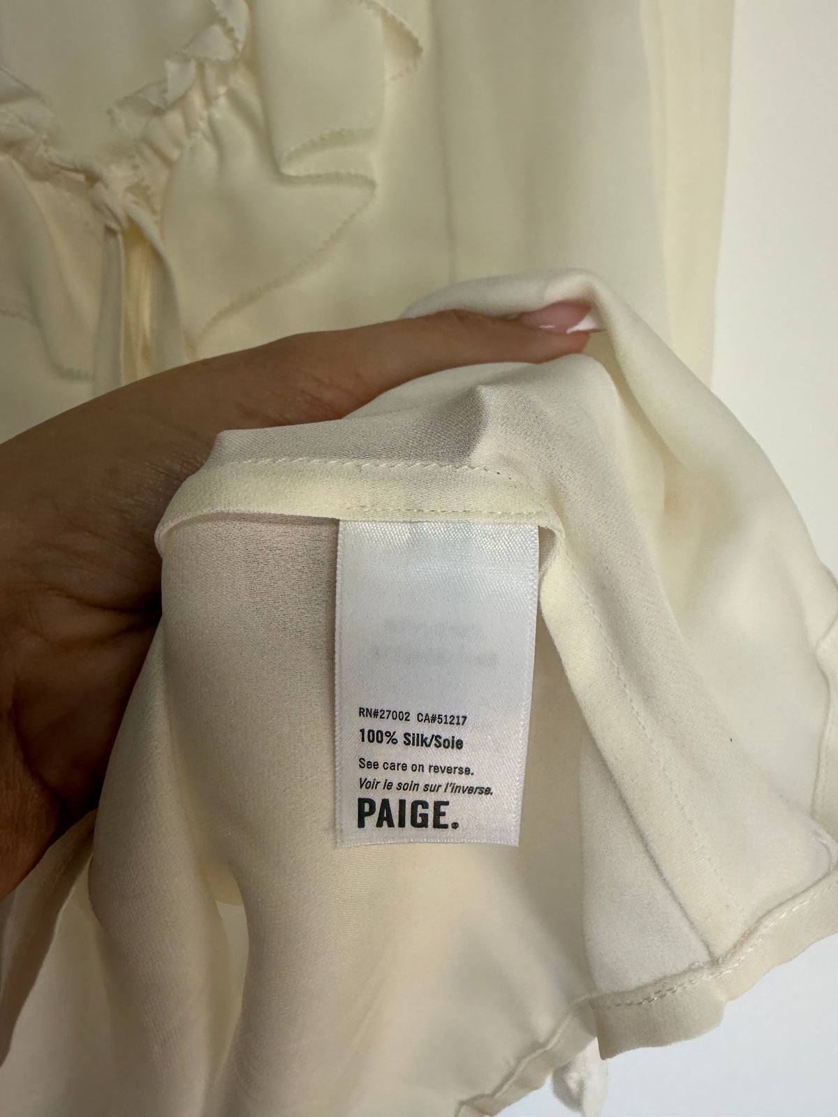 Preloved Paige Blouse Size Large Cream
