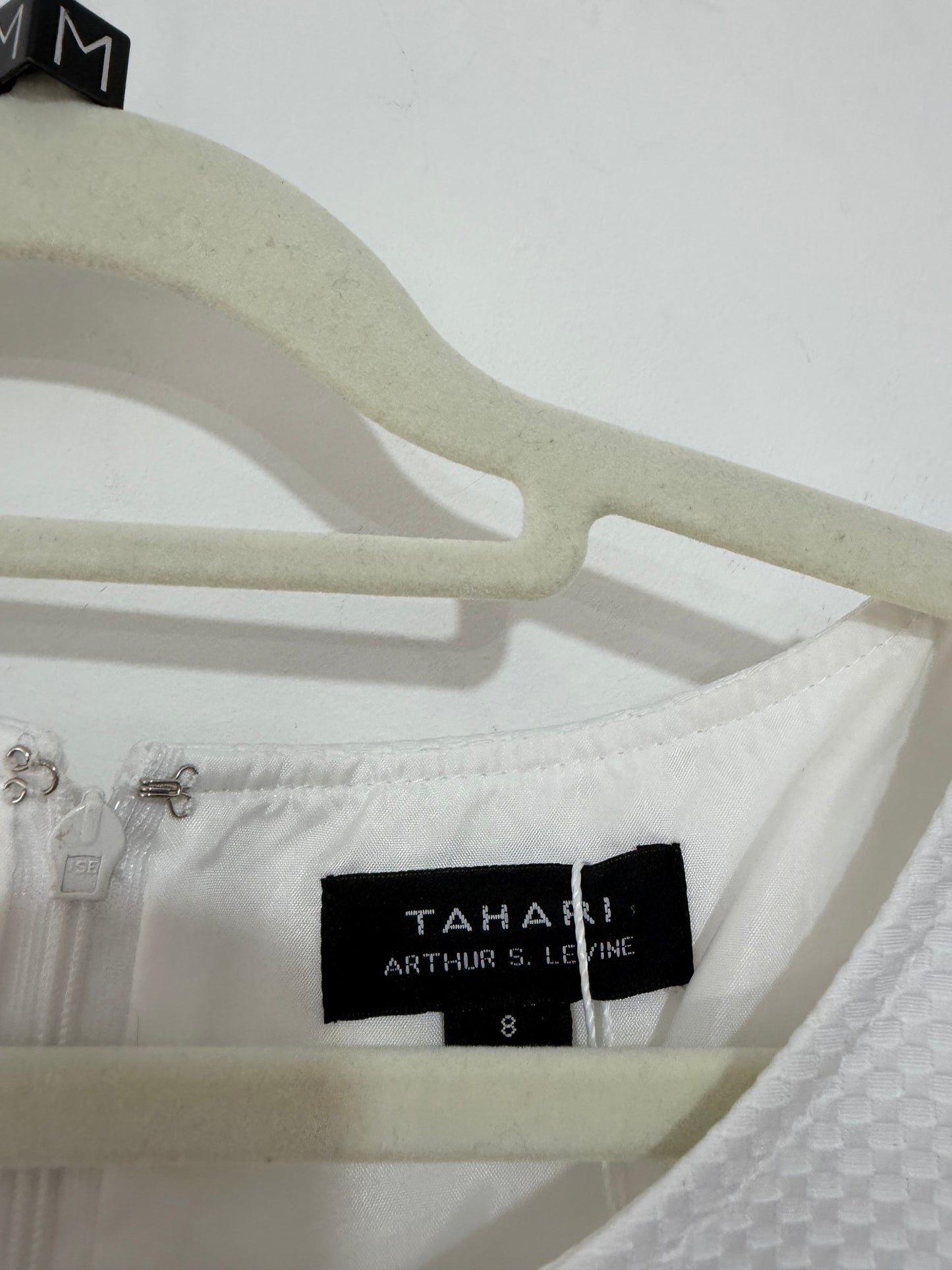 Preloved White Tahari Dress, Size 8