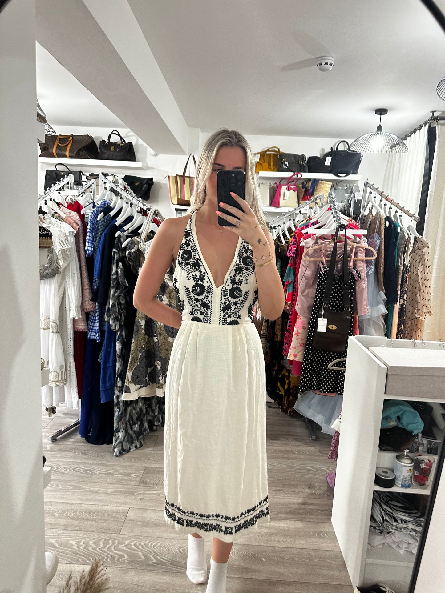 Black & Cream Urban Outfitters Dress, Size S (Oversized)
