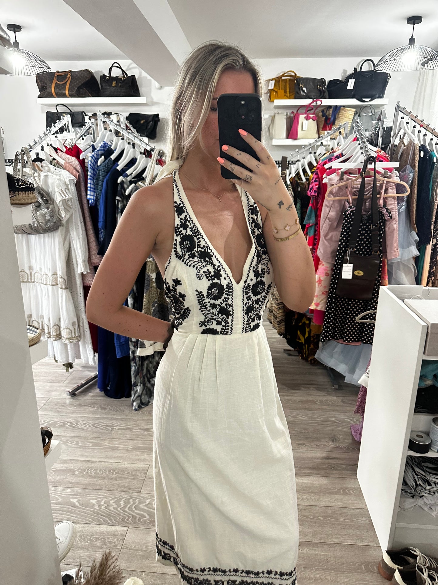 Black & Cream Urban Outfitters Dress, Size S (Oversized)