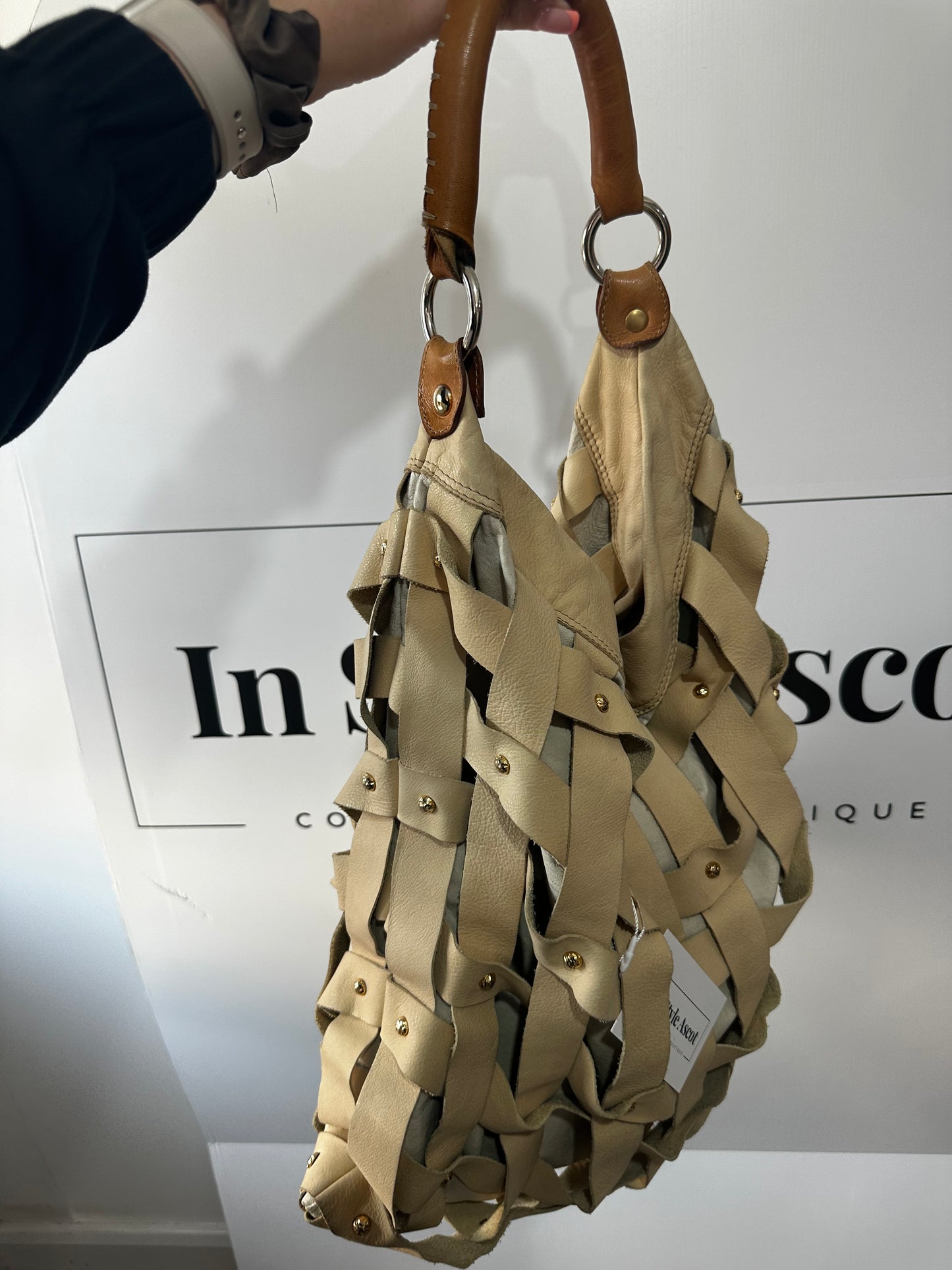 Beige Salar Oversized Bag