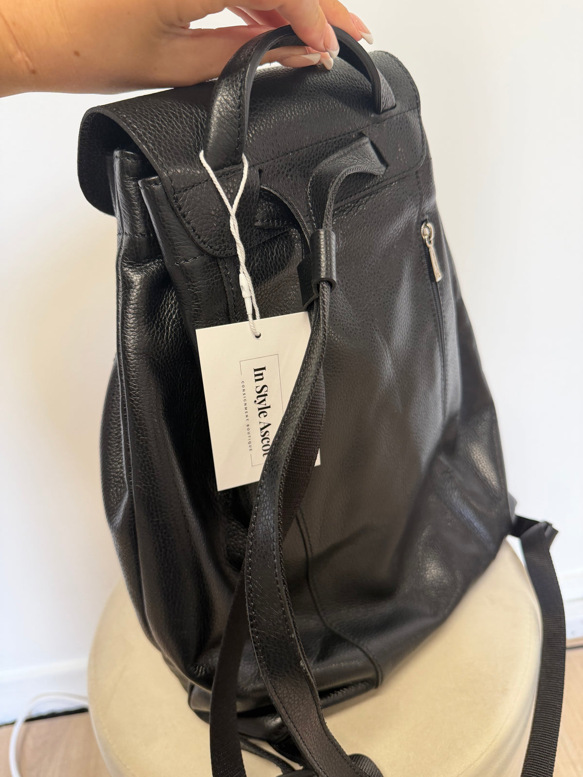 Preloved Longchamp Backpack Black