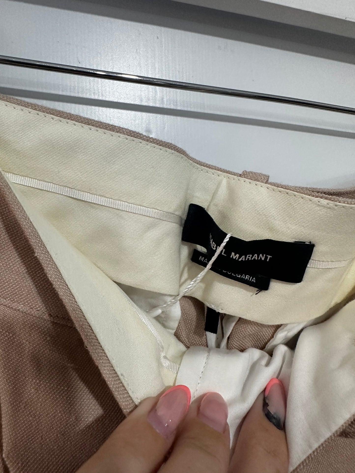 Beige/Pink Isabel Marant Trousers, Size 8