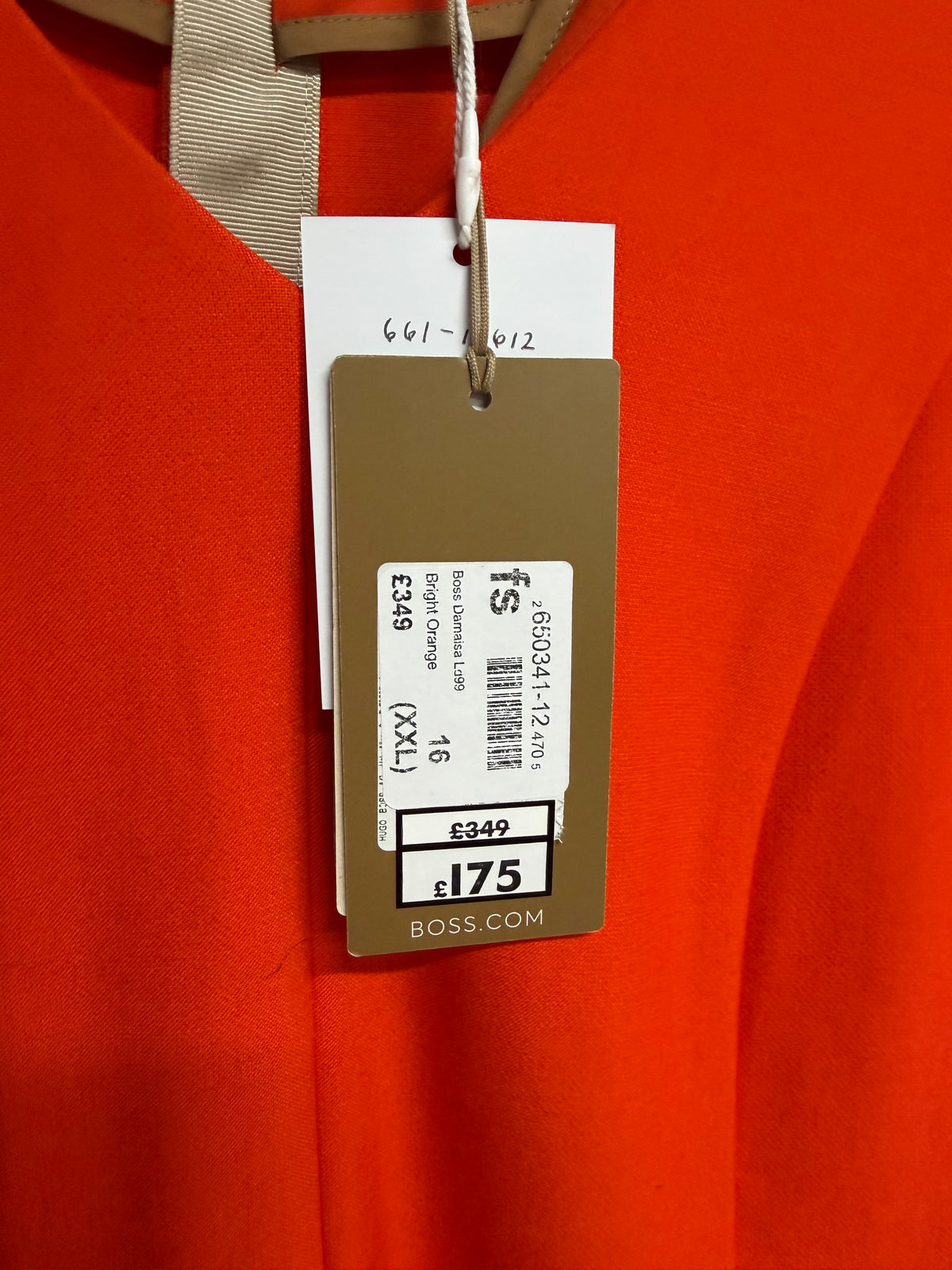 BNWT BOSS Dress Size XXL Orange