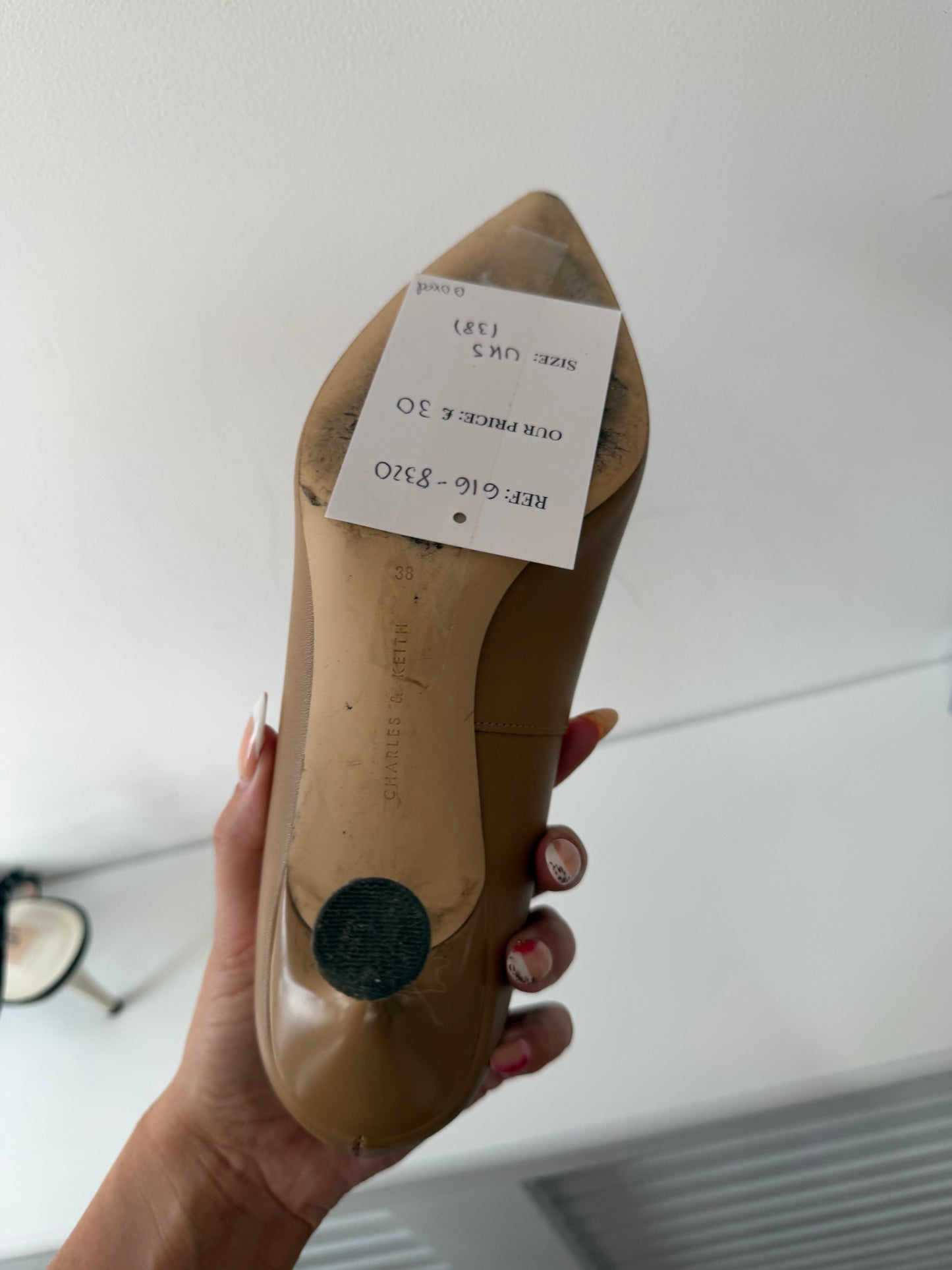 Preloved, Beige Charles & Keith Heels, Size 38 - UK 5