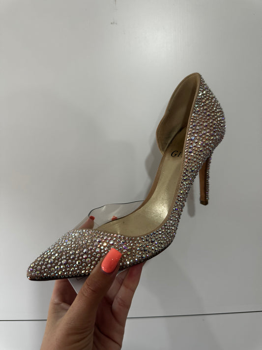 Gold Clear Gina Heels, Size 36 (UK 3)