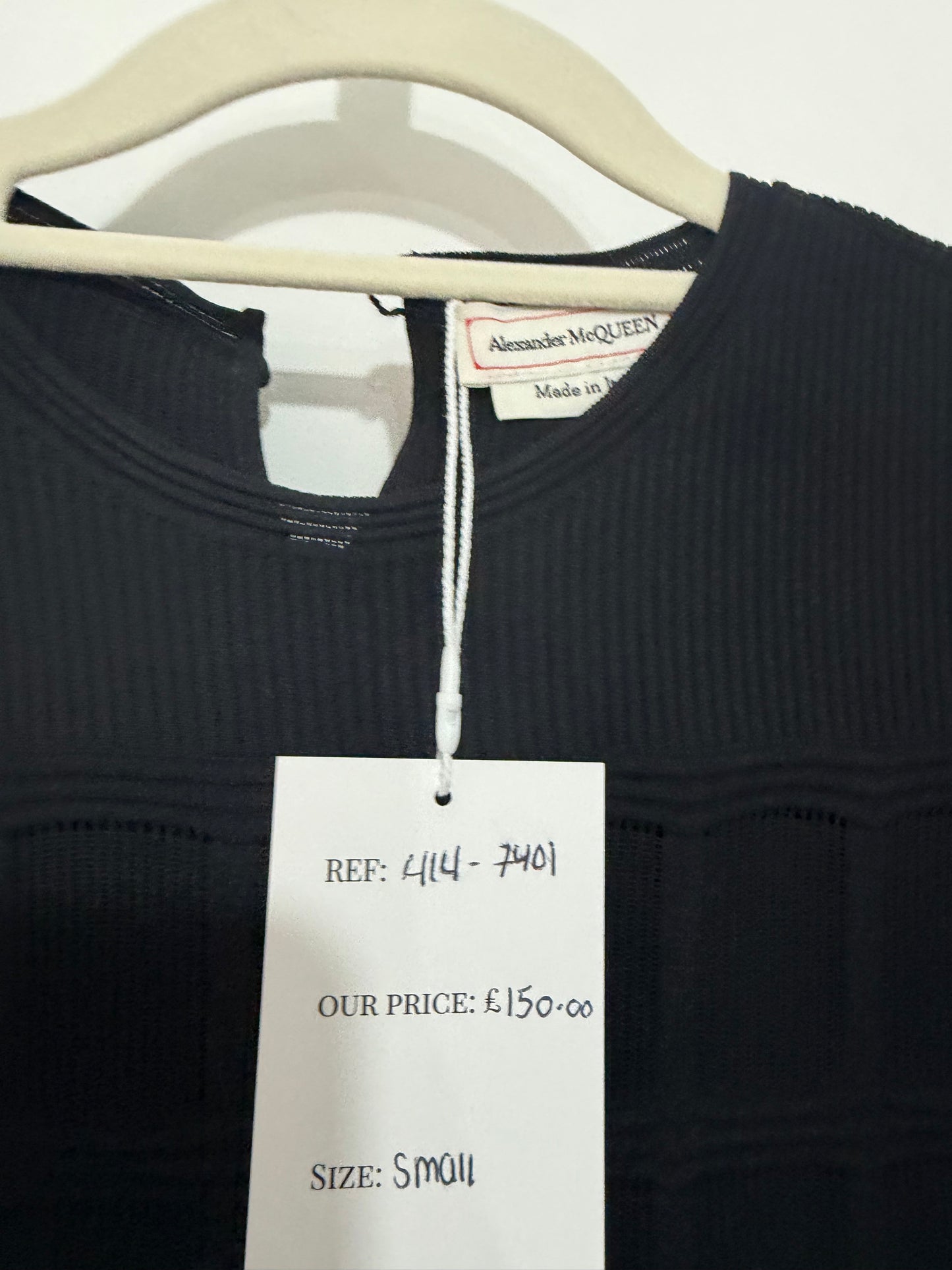 Preloved, Black Alexander Mcqueen Dress, Small