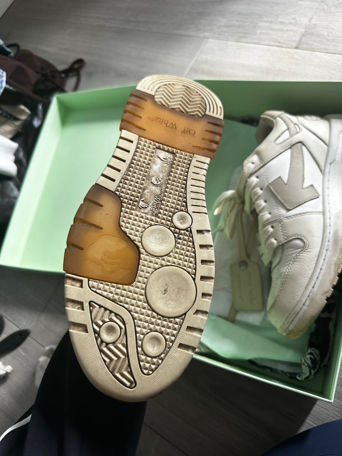 Beige Off White Trainers, 7 (fits a 6/7)