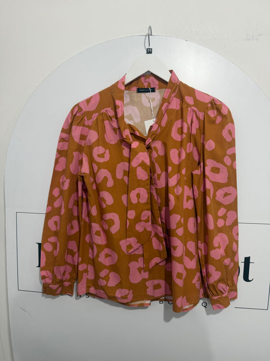 Mustard & Pink Boutique Shirt, 8/10