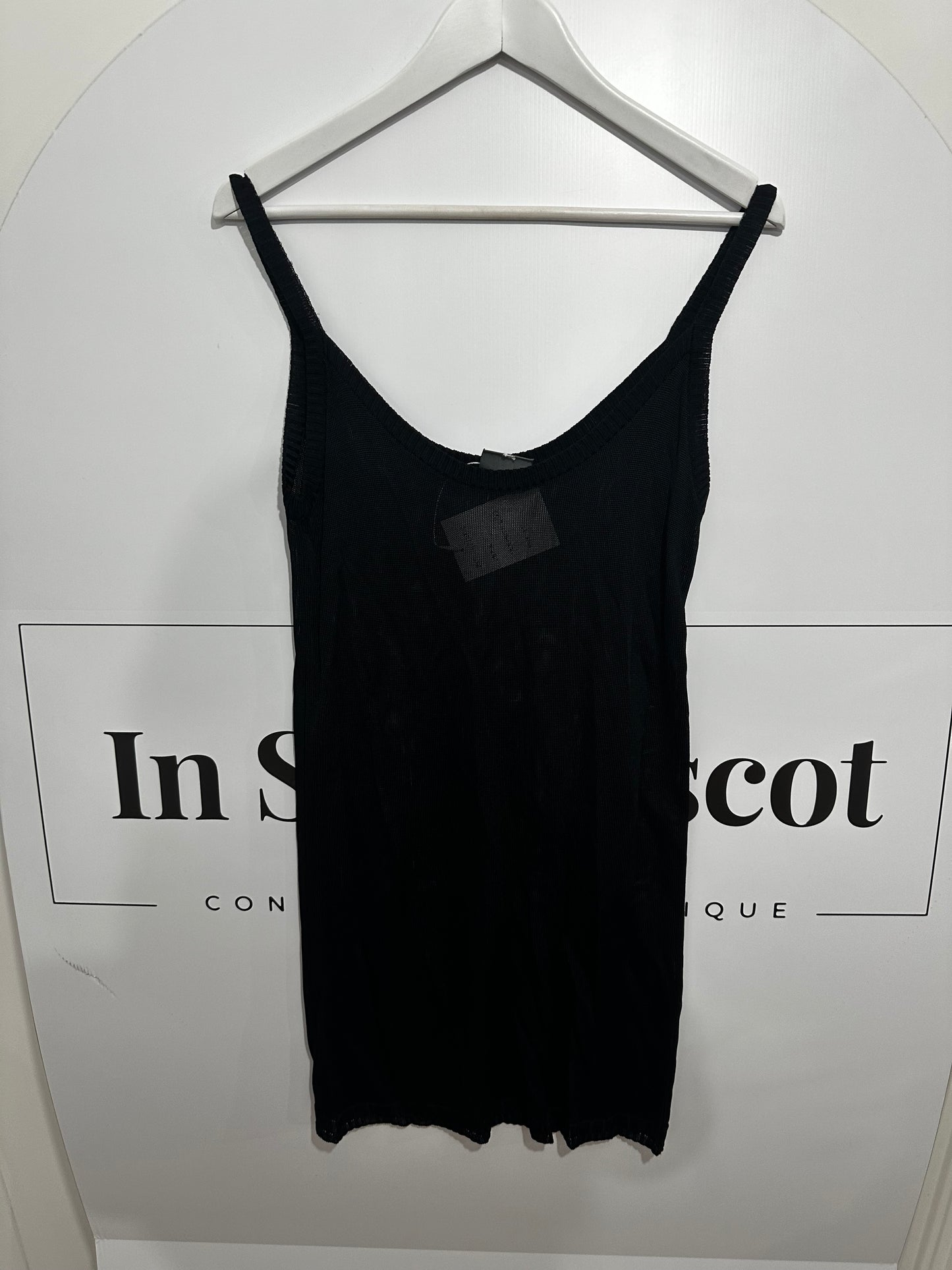 Black Versace Jeans Mesh Dress, Size M