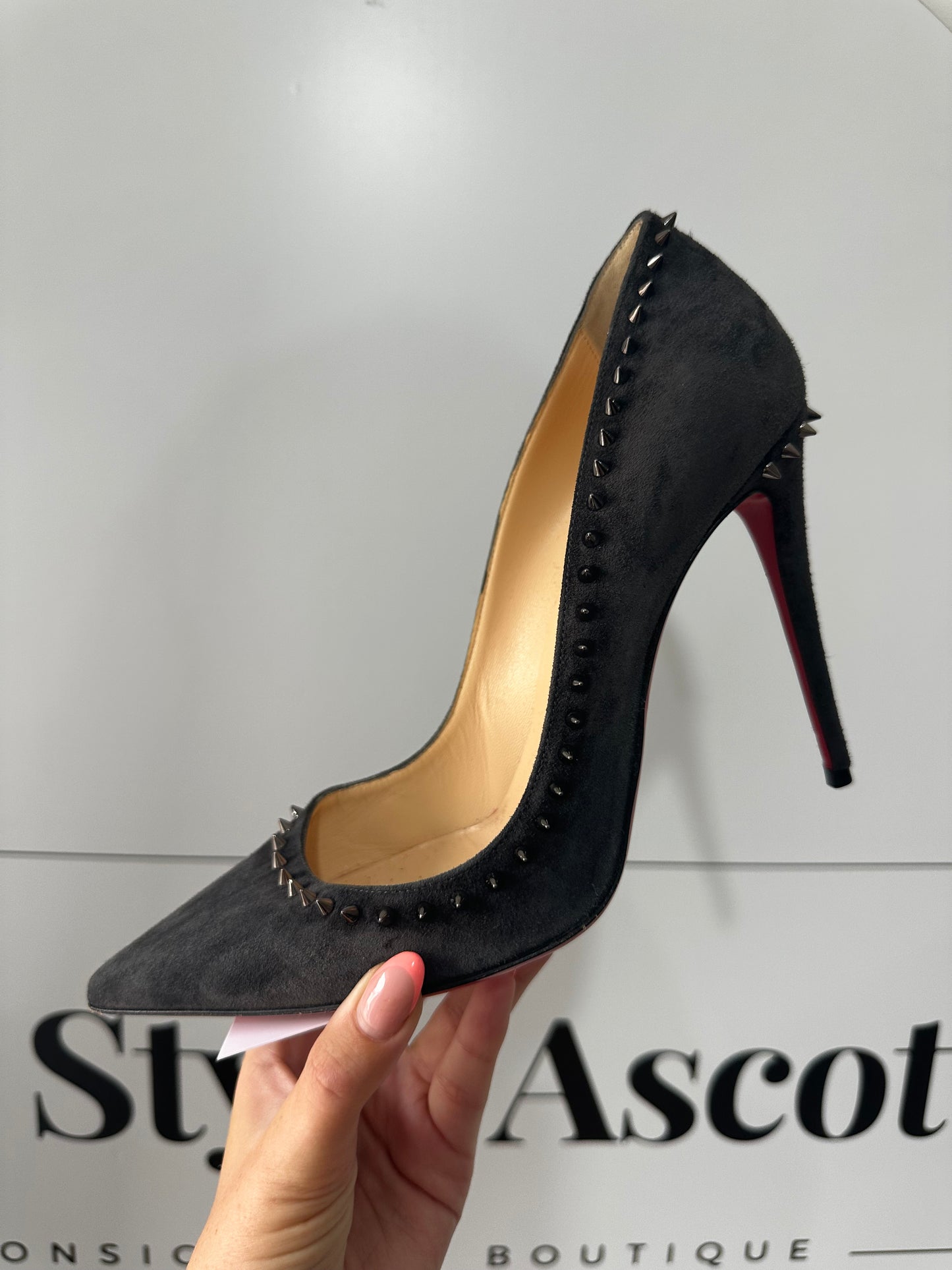 Grey Christian Louboutin Heels, Size 39 - UK 6