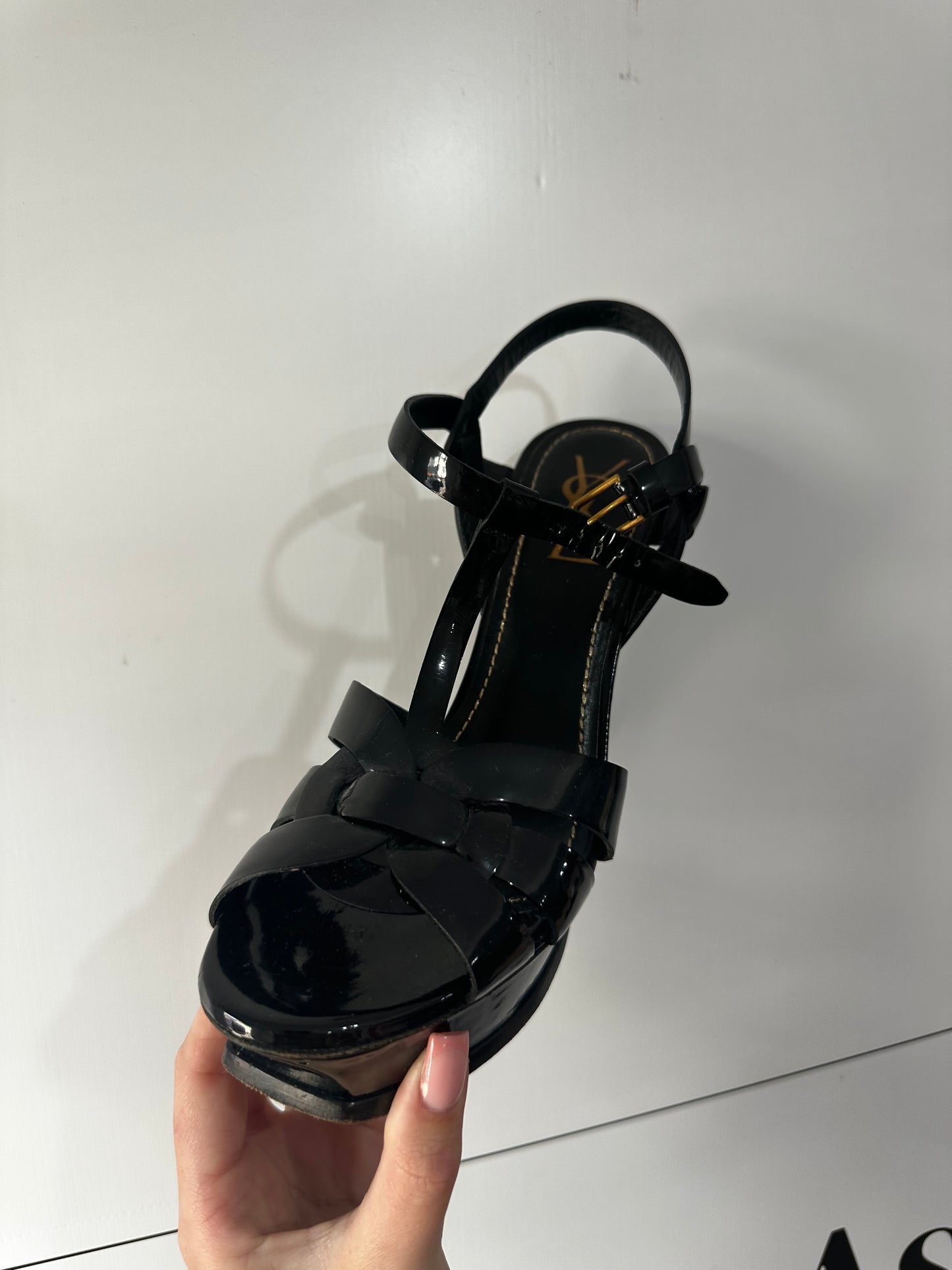 Black YSL Heels, 6.5