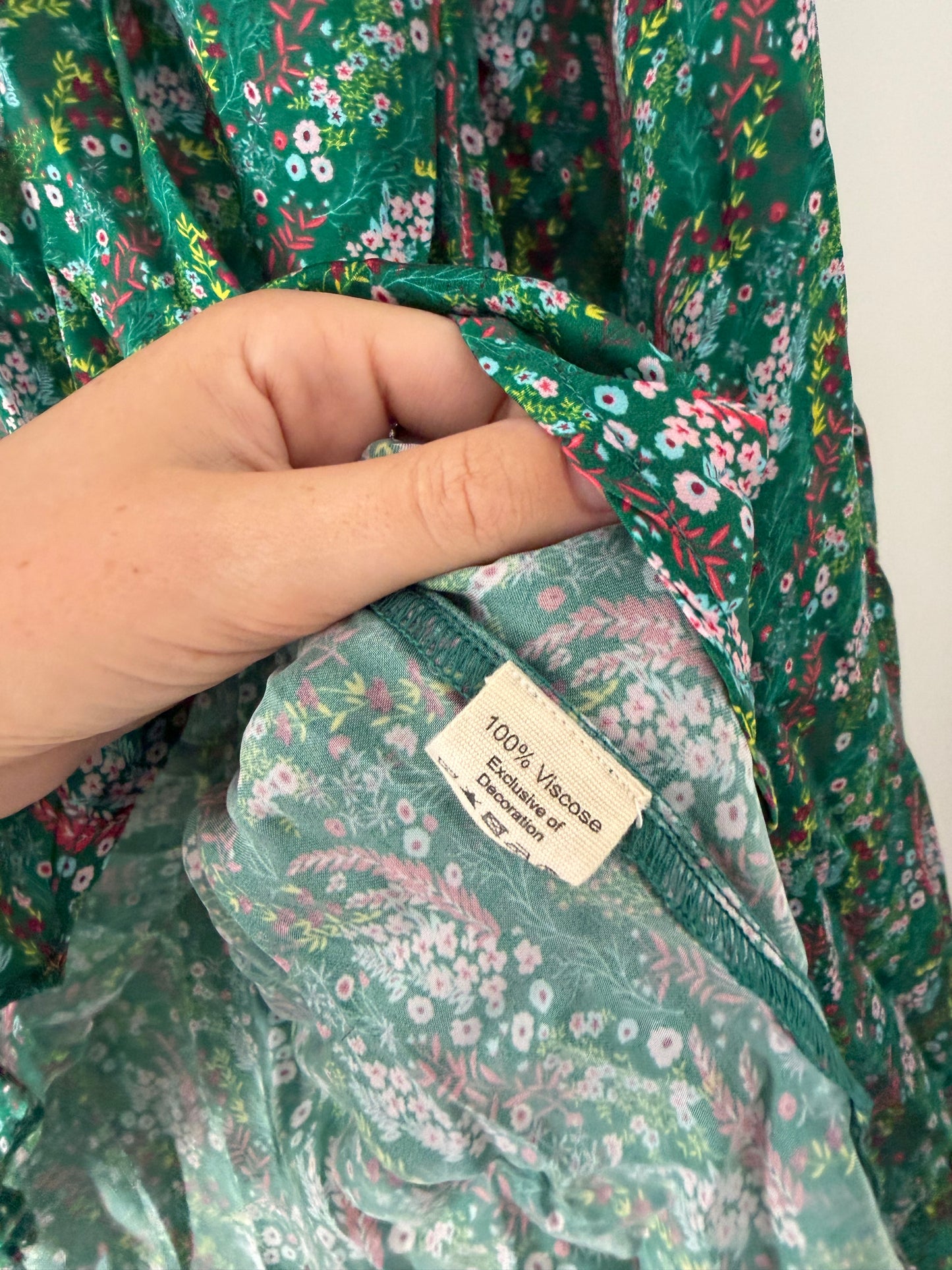 Pre-loved Green Floral BNWT Primrose Park London Blouse, XL