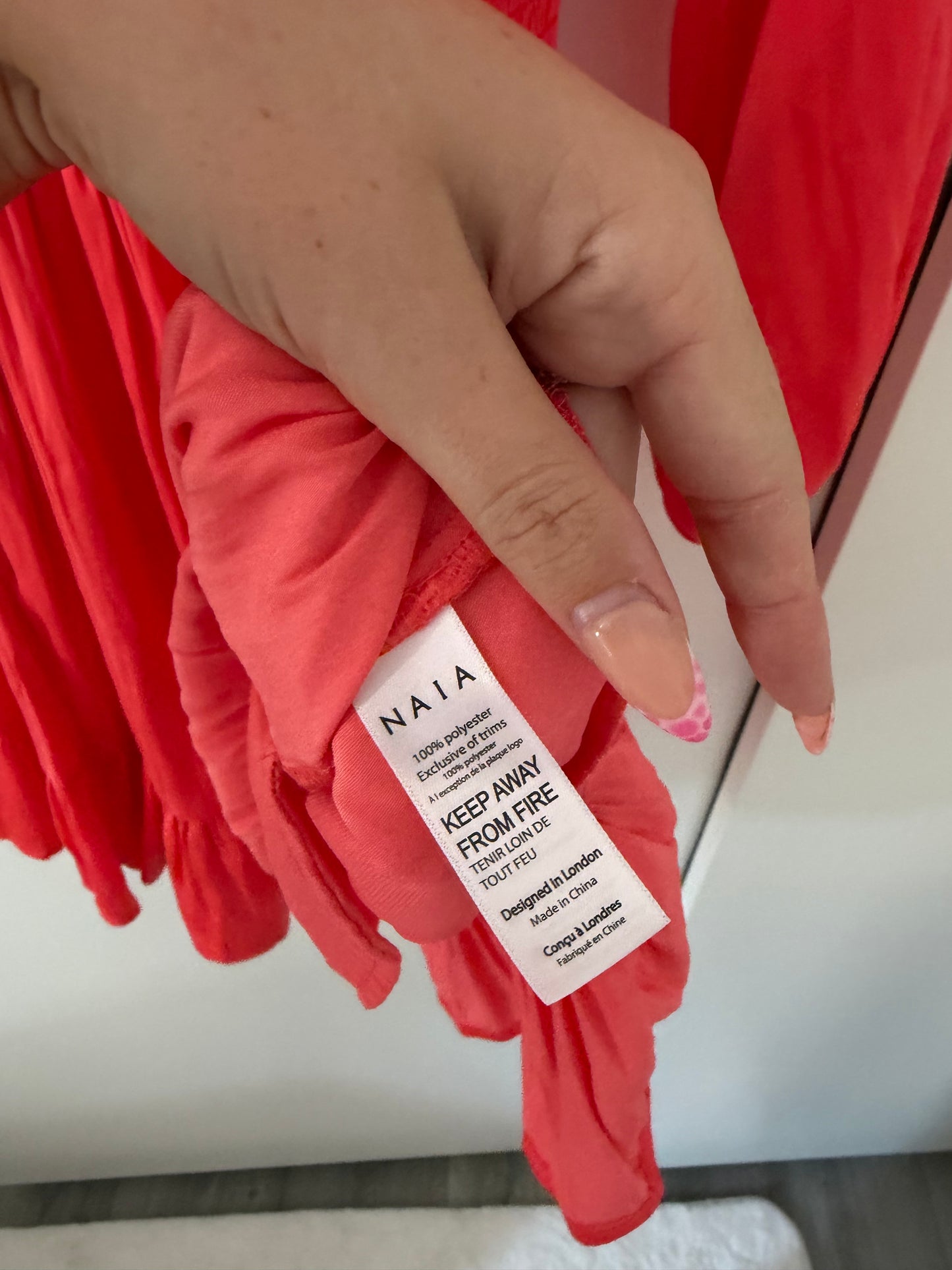 Pre-Loved Coral Naia Dress, M, BNWT