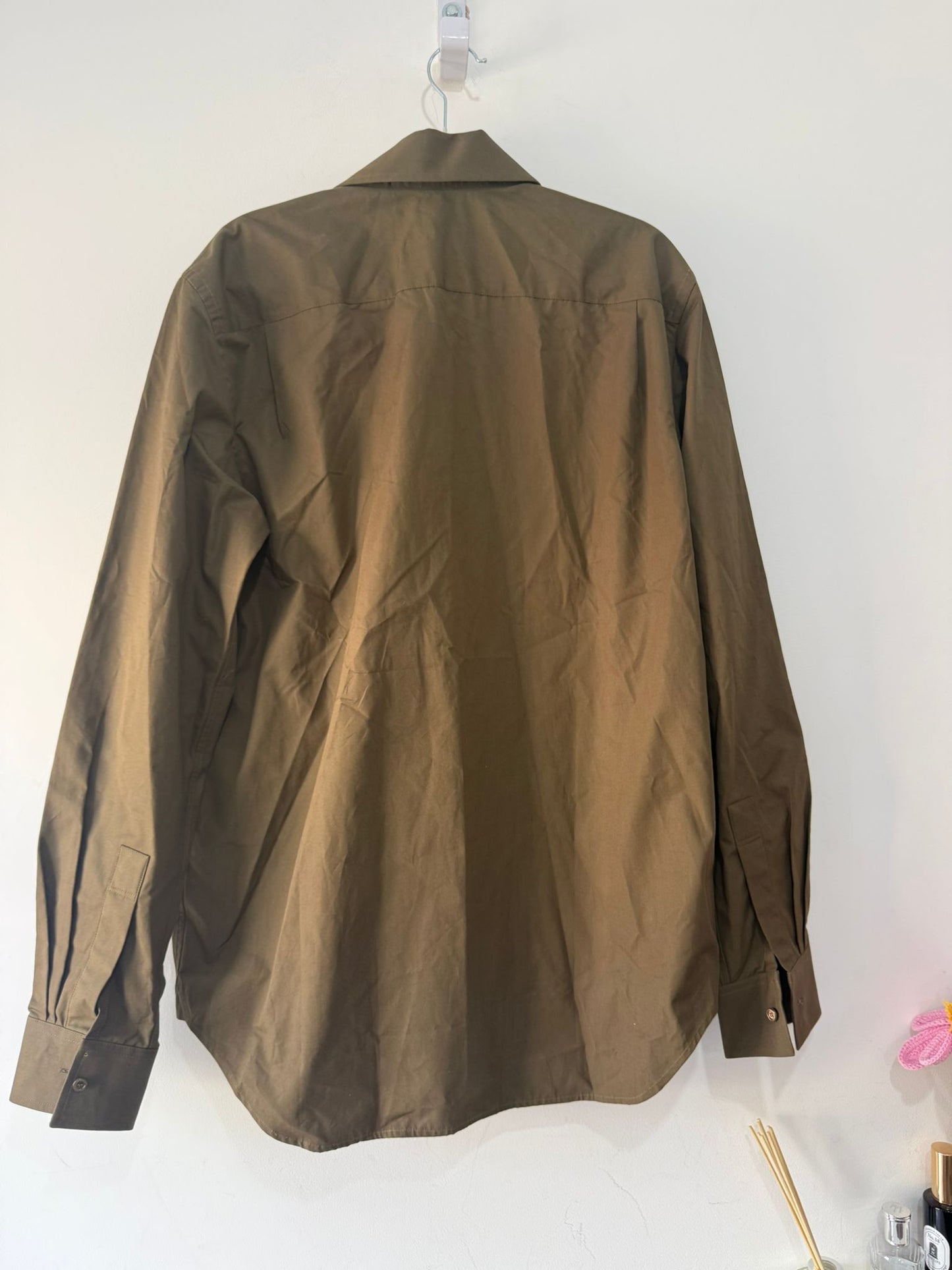 Preloved, Khaki Burberry Men’s Shirt, Small