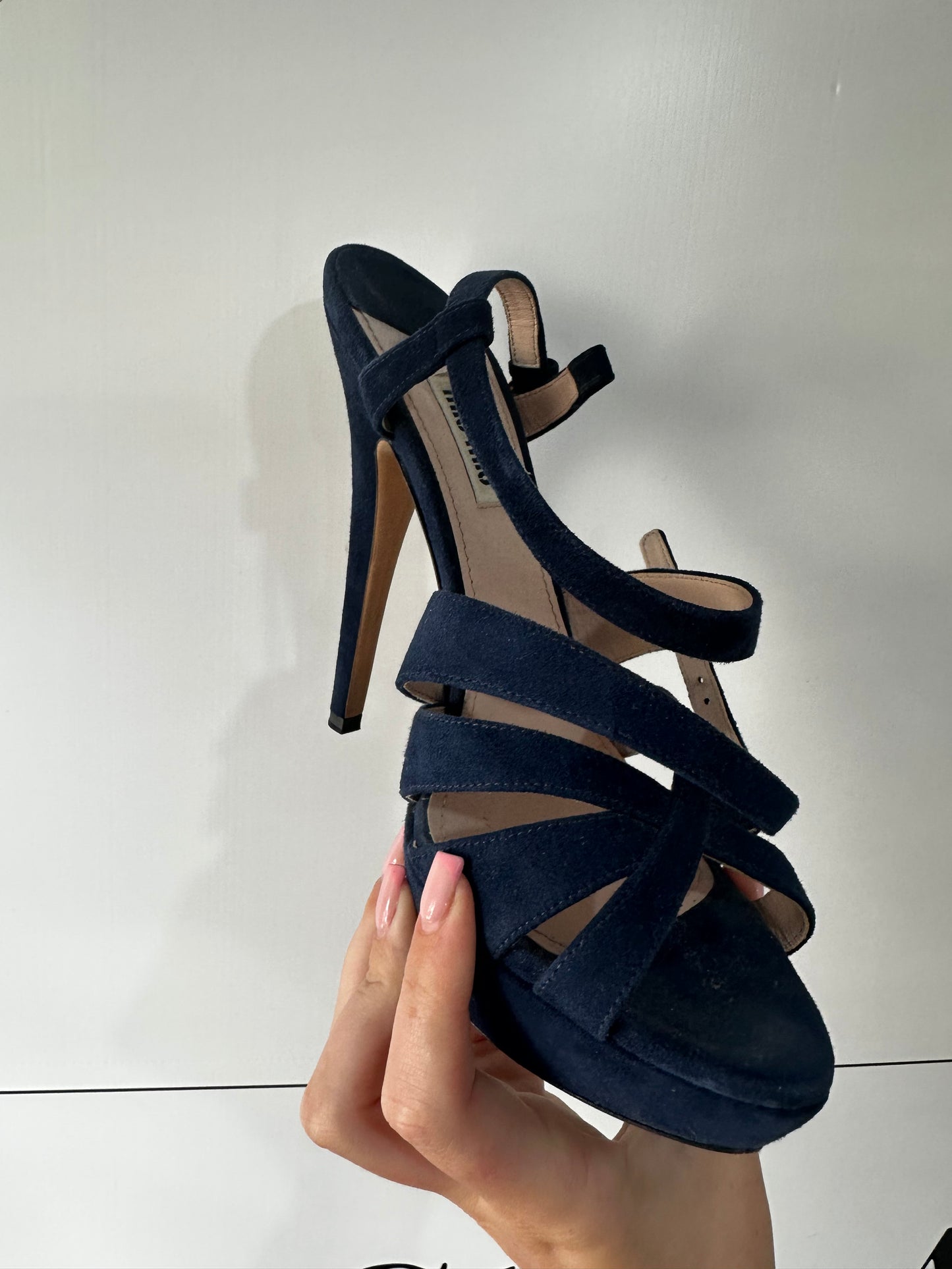 Navy Miu Miu Heels, 6.5