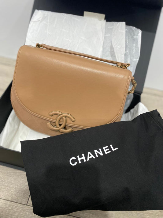 Beige Chanel Crossbody Bag