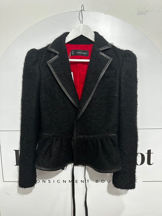 Black Dsquared2 Jacket, XS/S