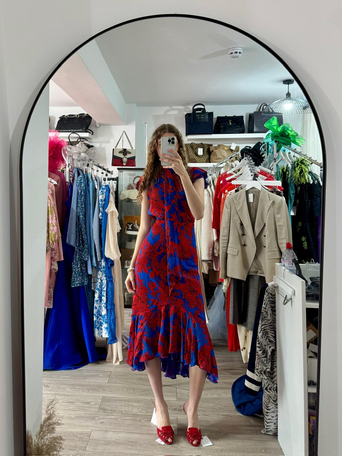 Red & Blue Alice + Olivia Dress, Size 12