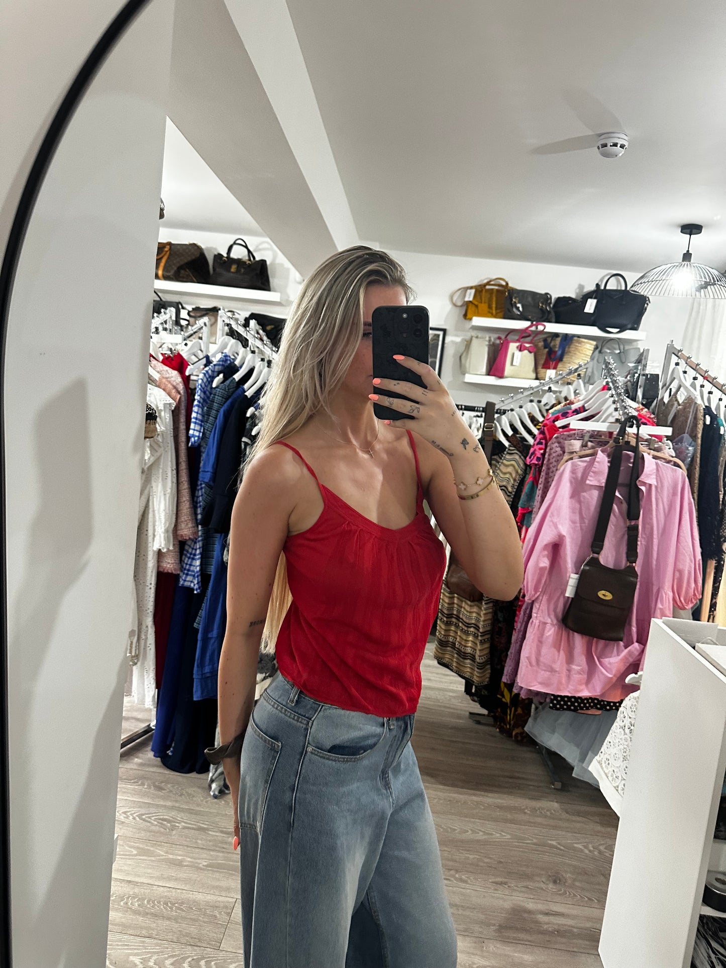 Red Emporio Armarni Cami, Size S