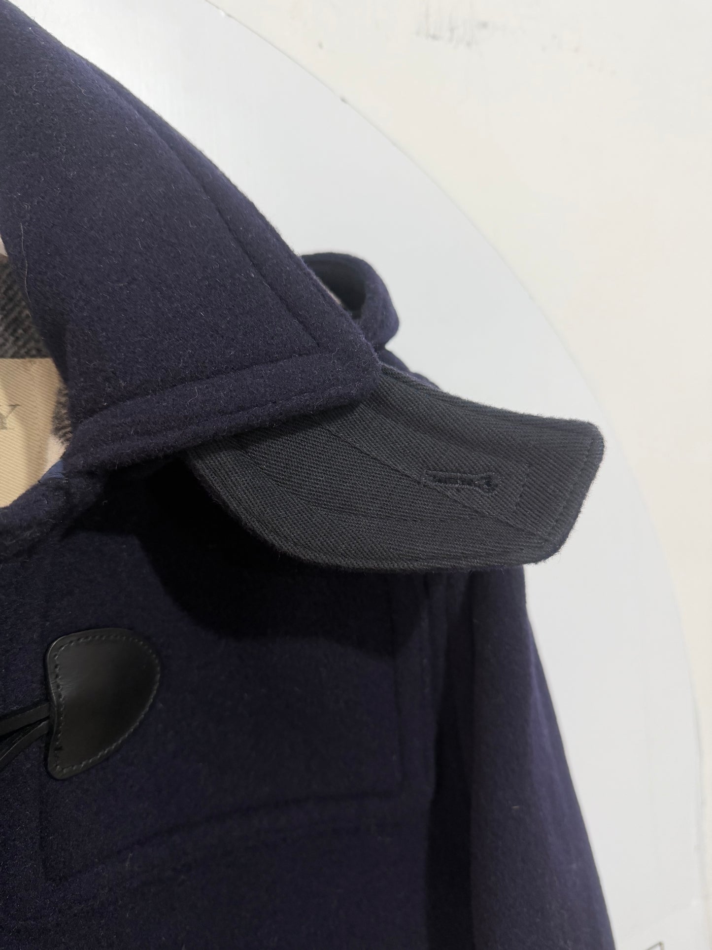 Navy Burberry wool trench, Small