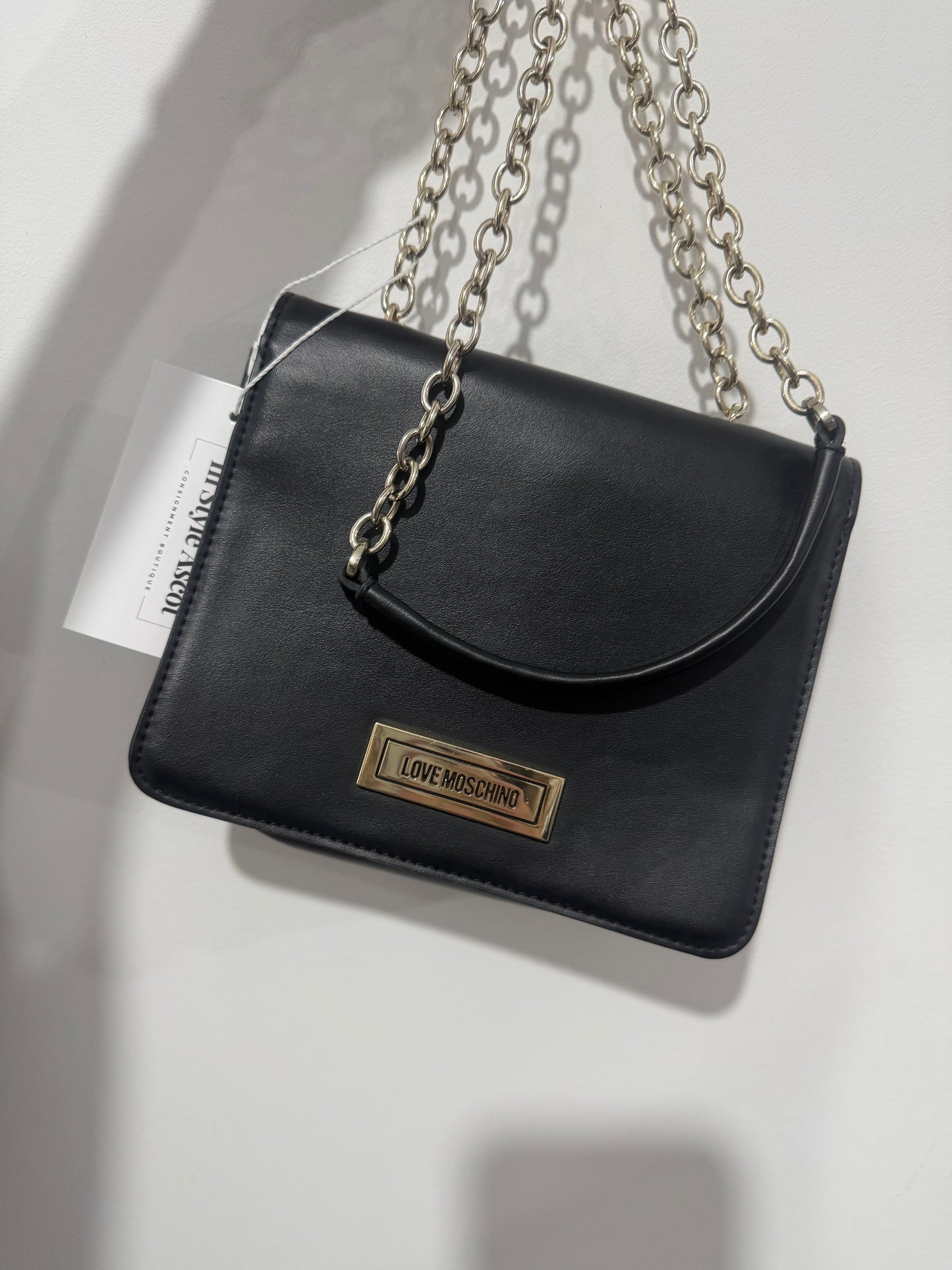 Black with pink heart Moschino Bag