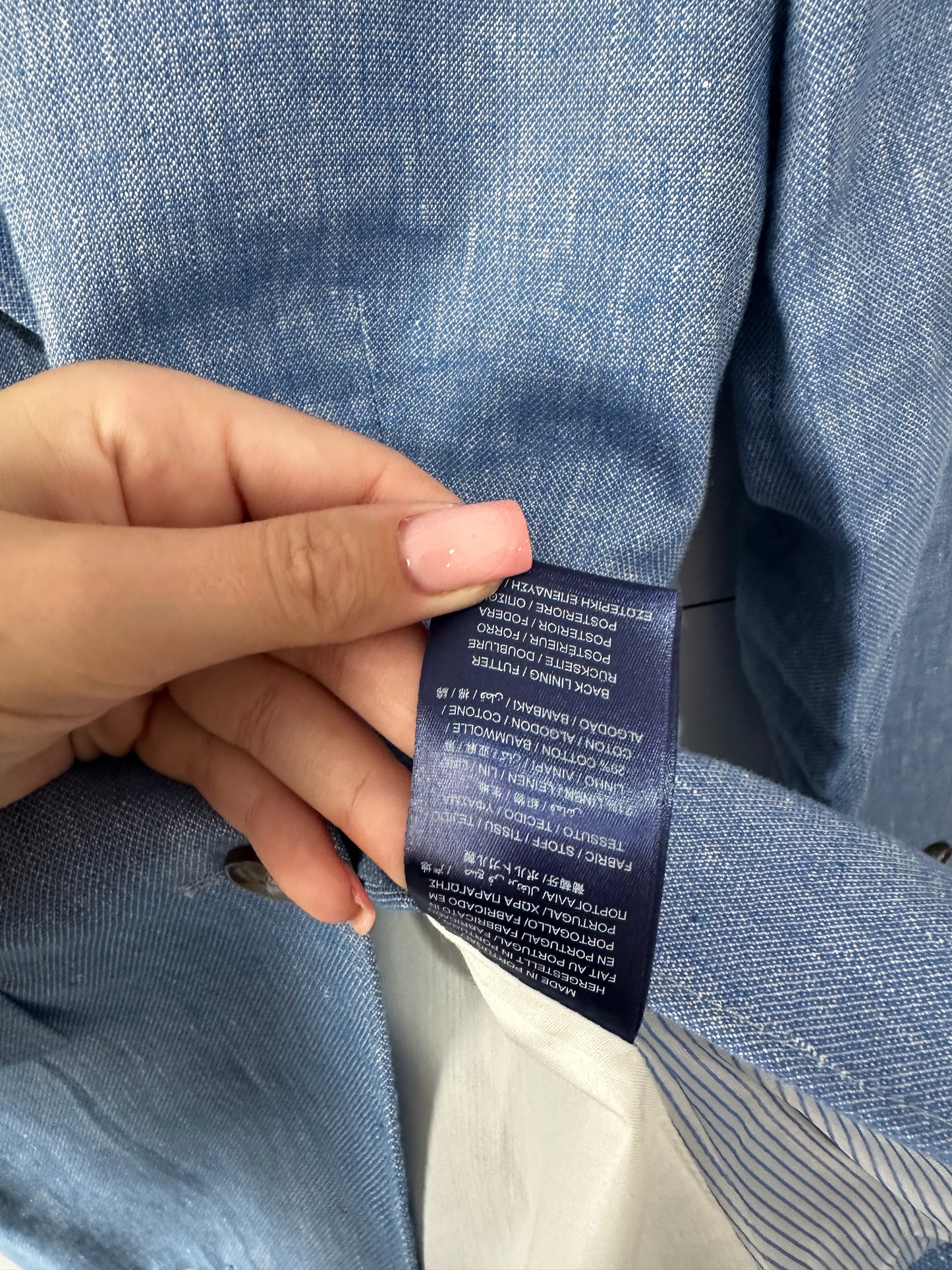 Blue Gant Linen Blazer, Size 8
