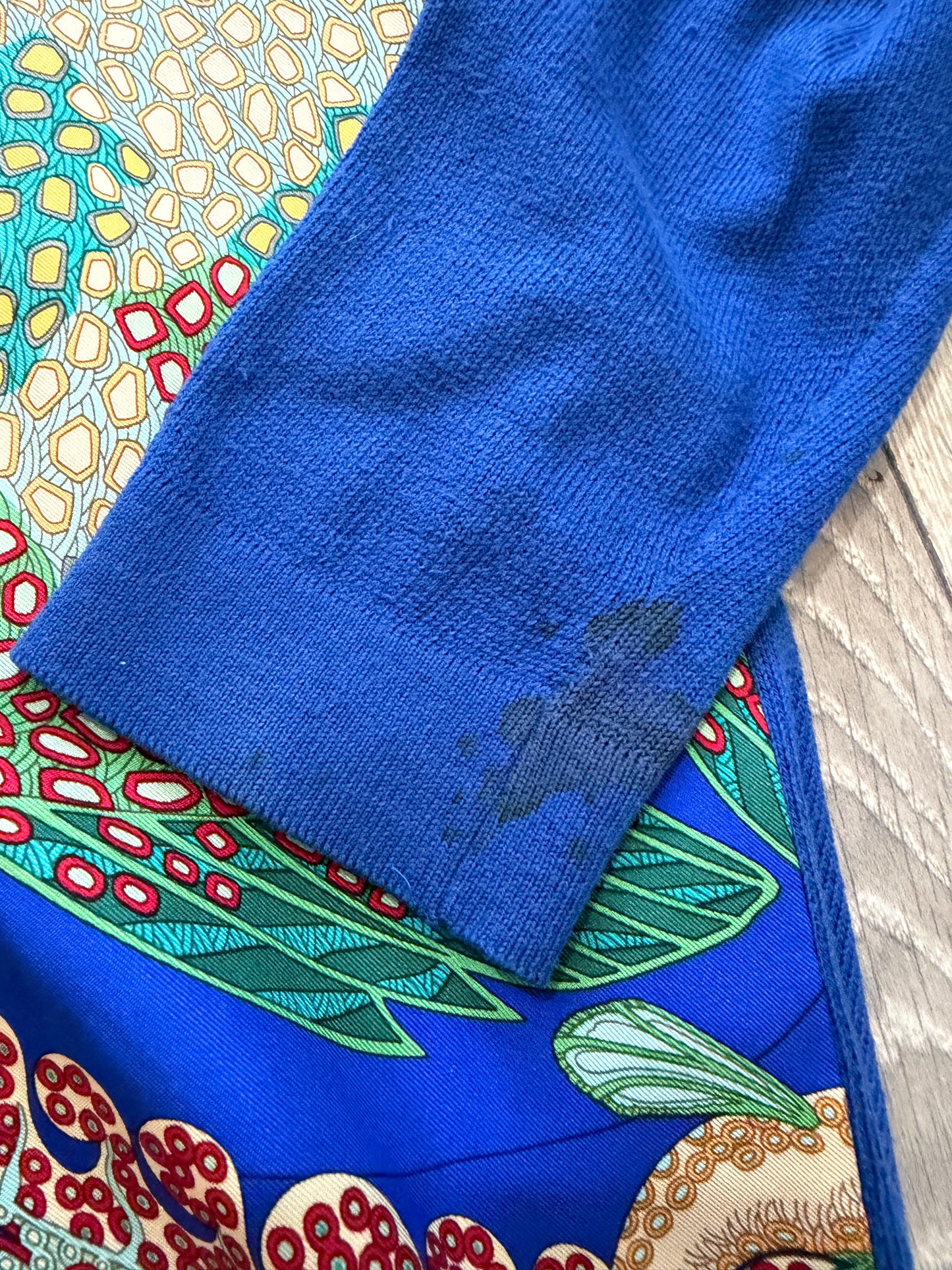 Fish Hermes Silk Blouse, Size M