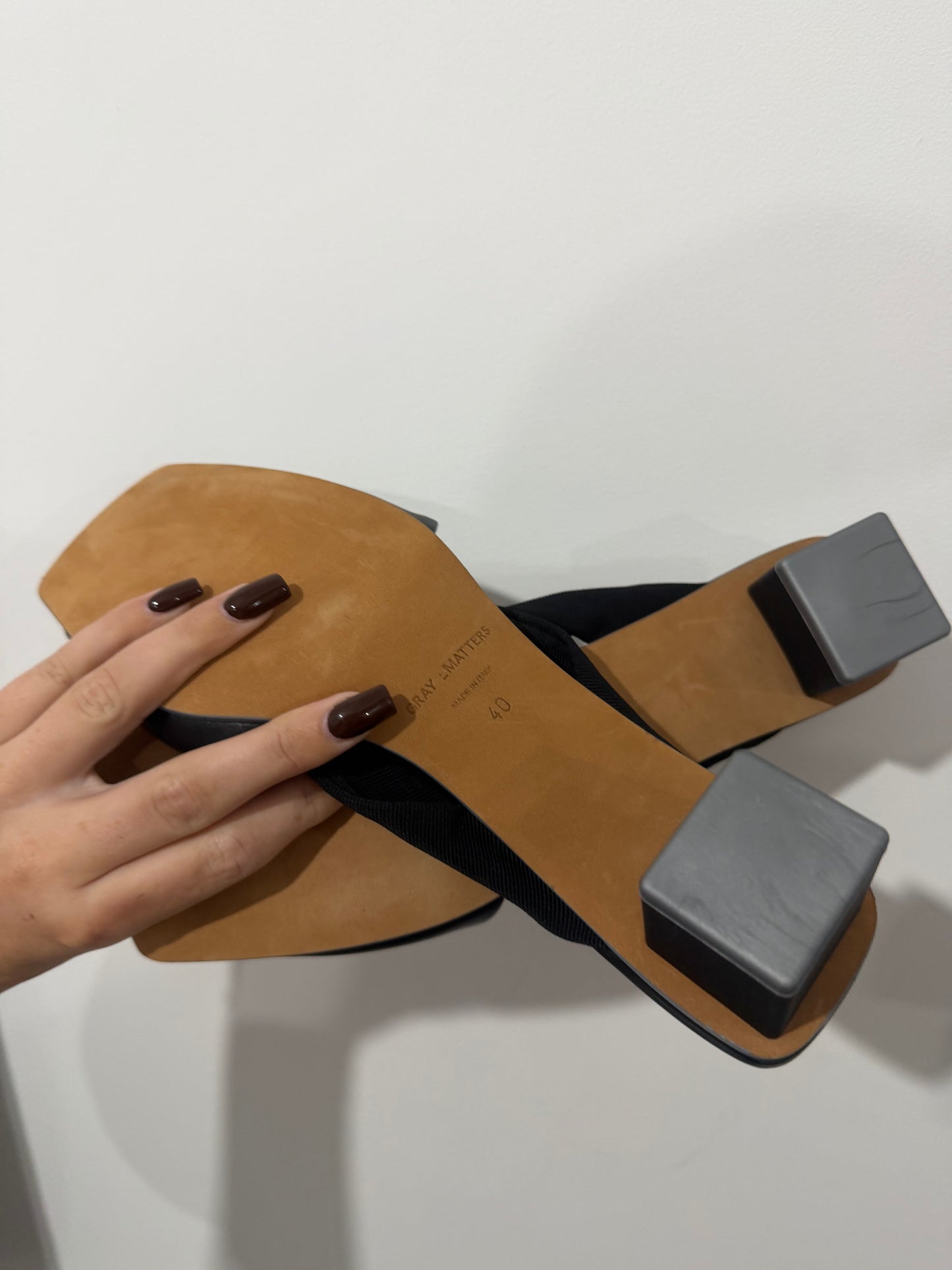 Black Grey Matters Sandals, Size 40 - UK 7