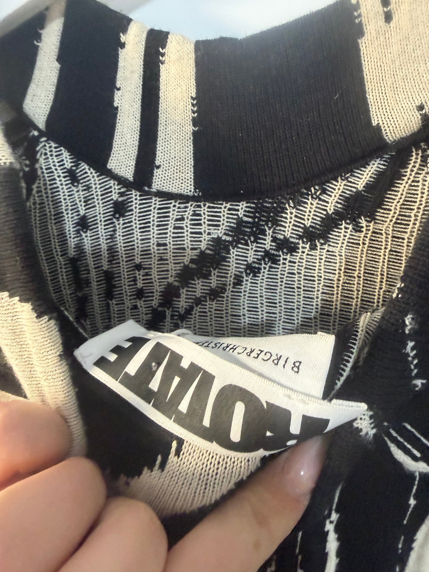 black & cream Rotate by Birger Chistensen Dress, Small