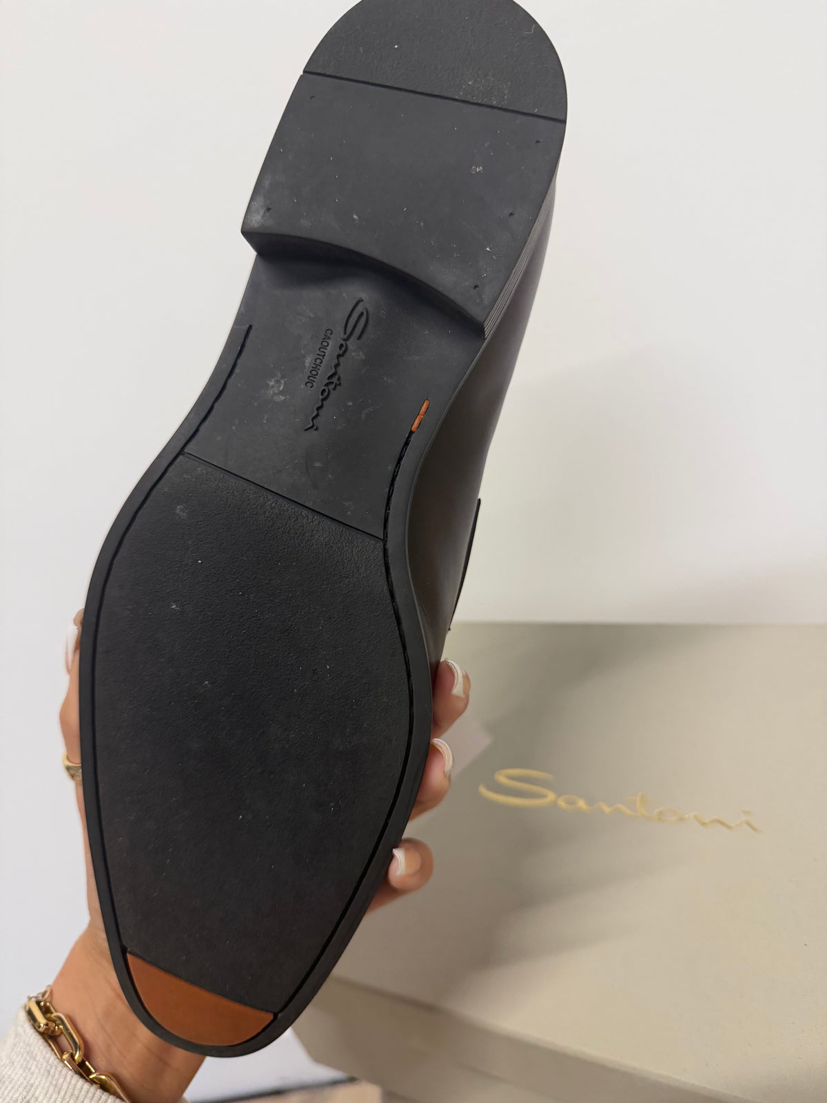 Preloved Santoni Loafers Size Men's 7 Dark Brown