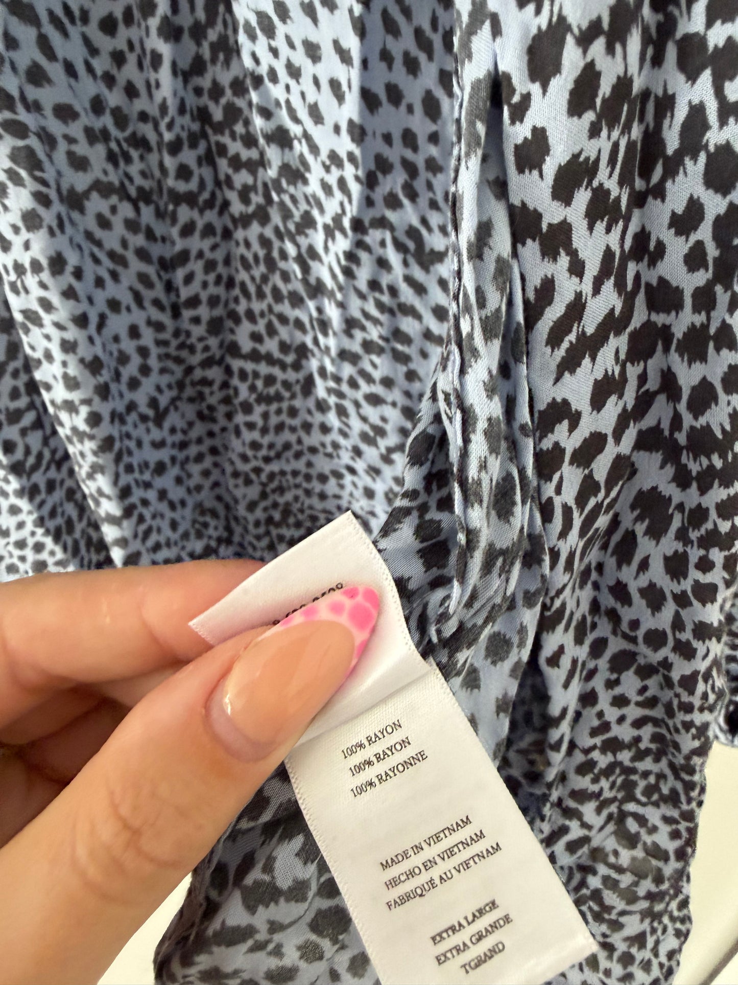 Pre-loved Pattern Blue Rails Blouse, XL