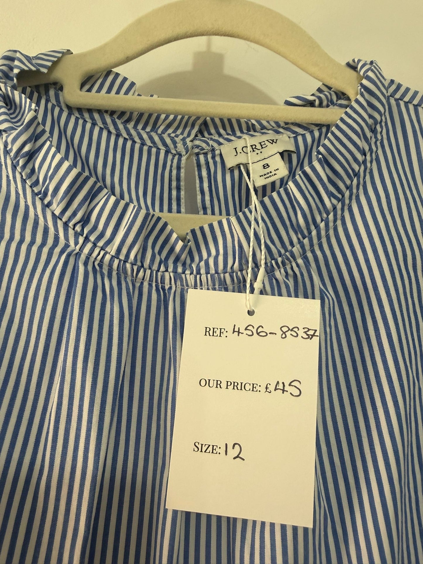 Preloved Stripey J Crew Dress, Size UK 12