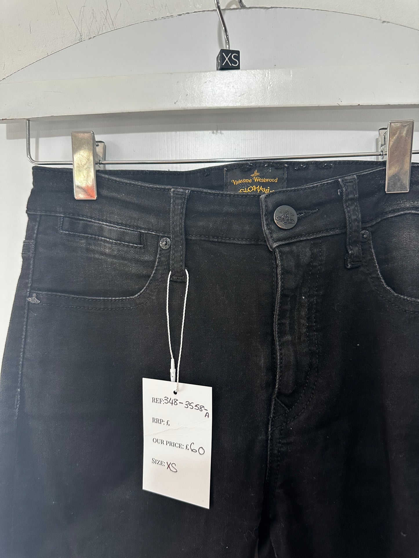 Black Vivienne Westwood Vintage Low Rise Jeans, Size XS