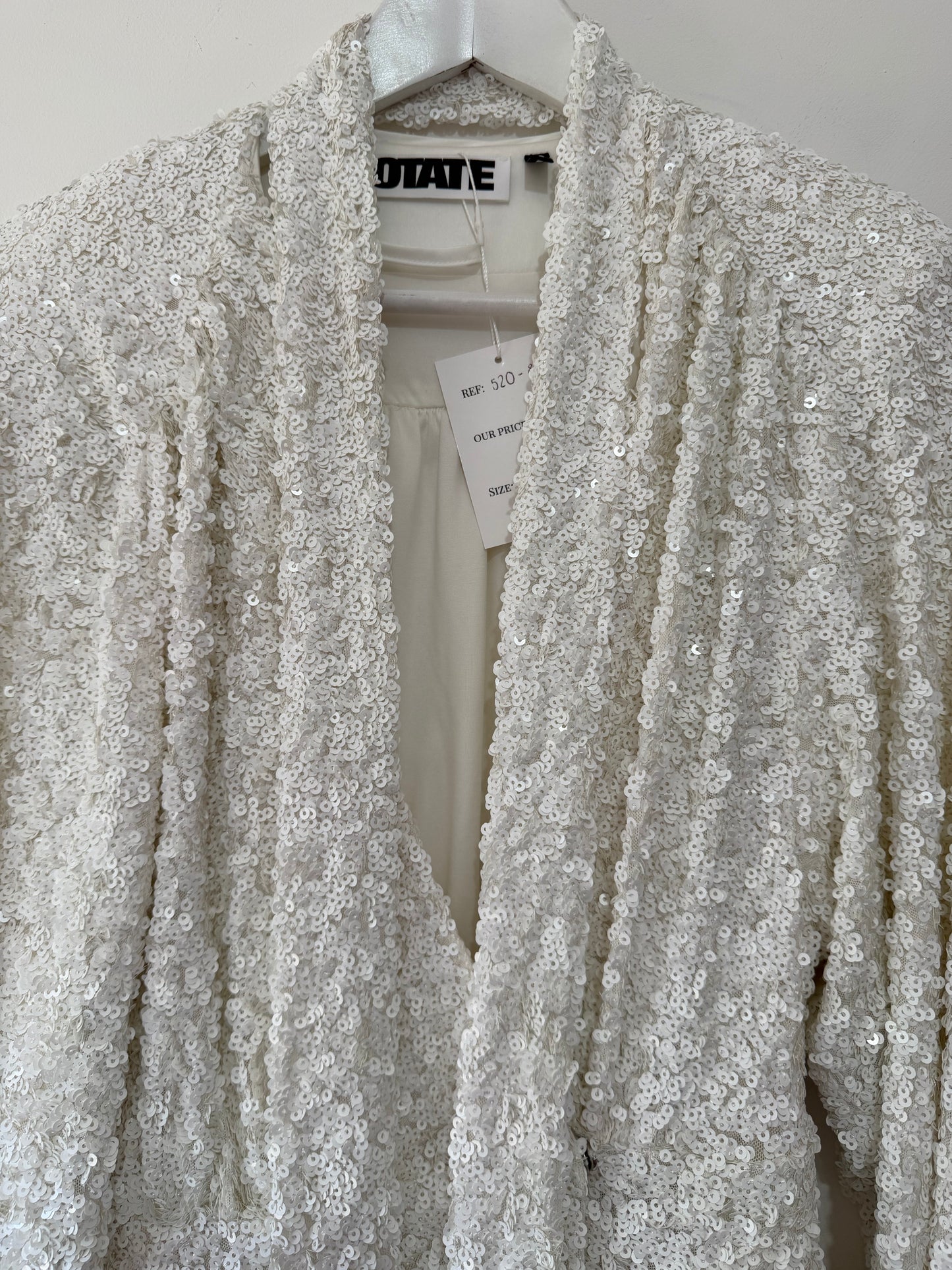 Preloved, White Rotate Dress, UK 6-8