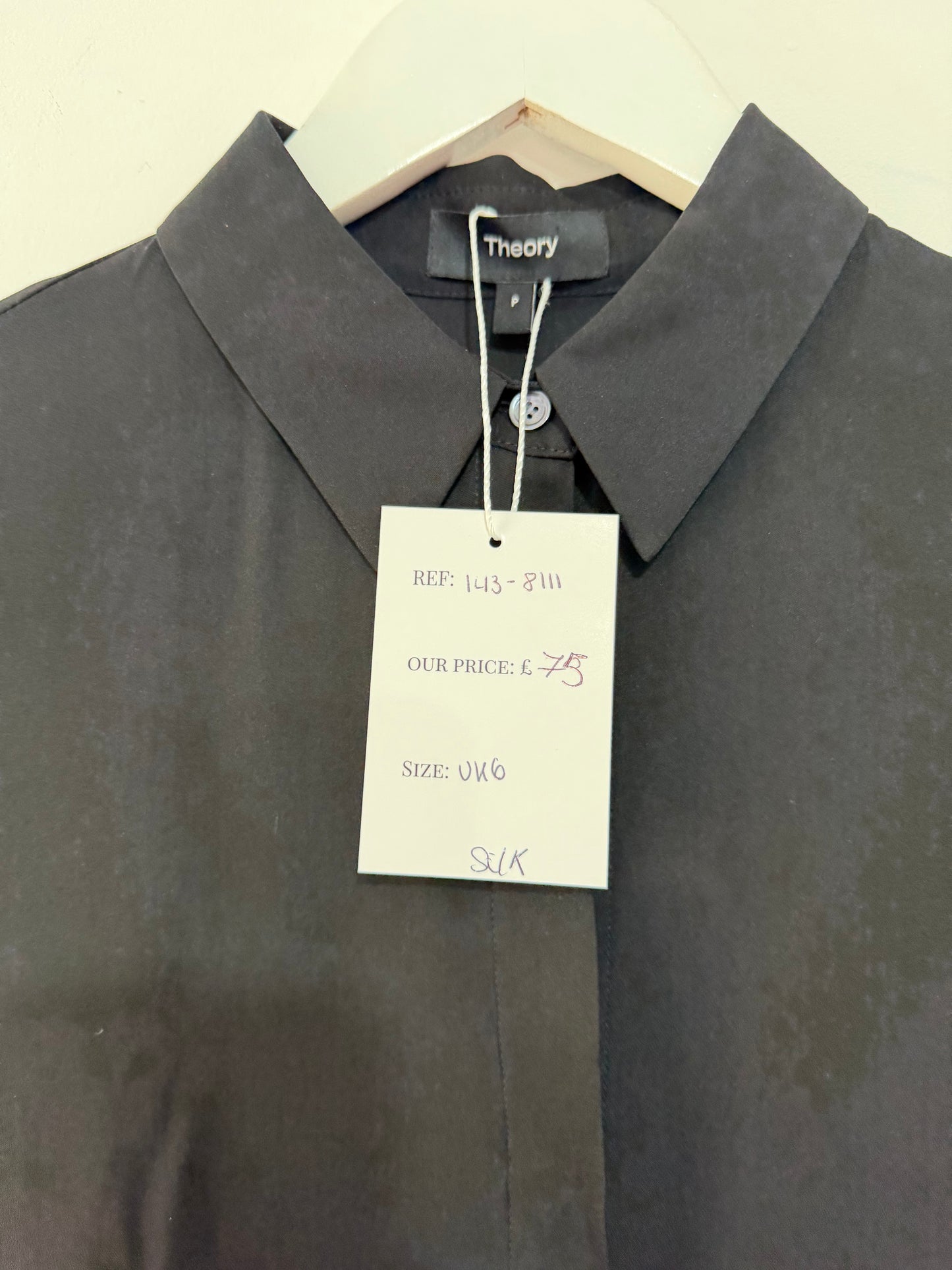 Preloved, Black Theory Shirt, UK 6