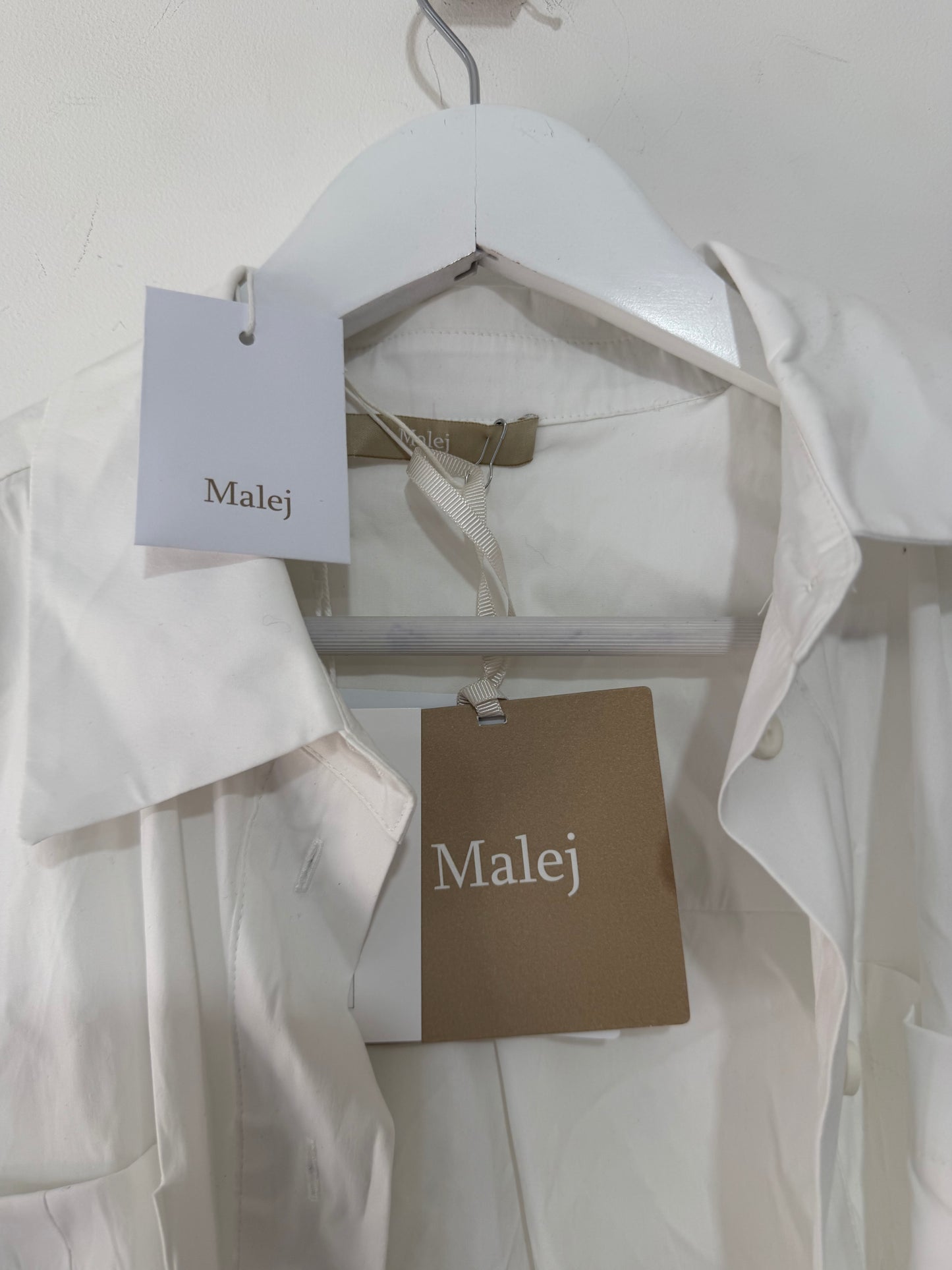 Pre-owned, Brand New White Malej Shirt, Size UK 14