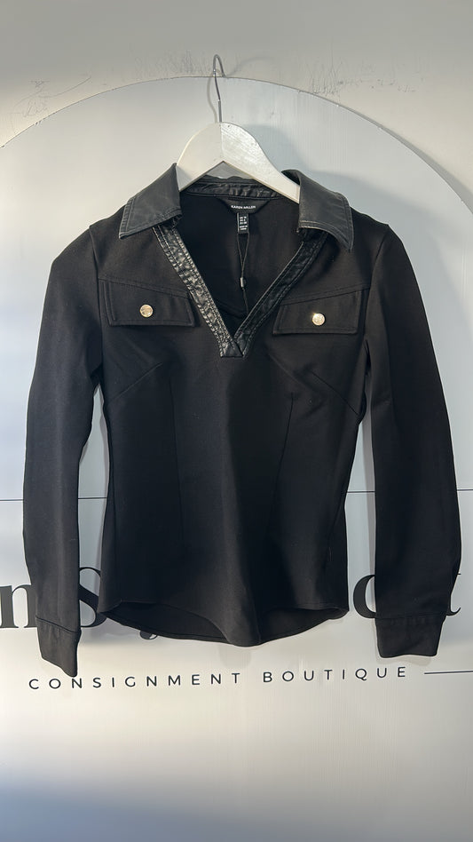 Black Karen millen Long Sleeve Top, 10