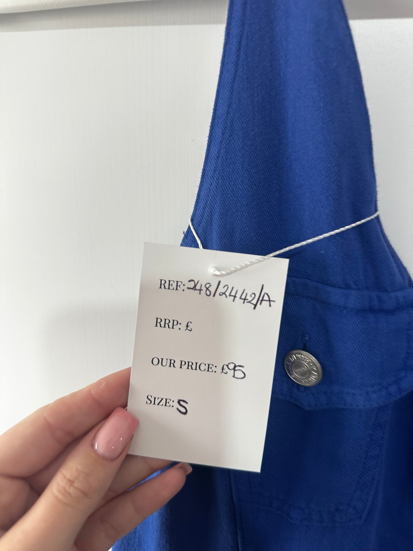 Blue Elizabeth Hemnet Dress, Size Small